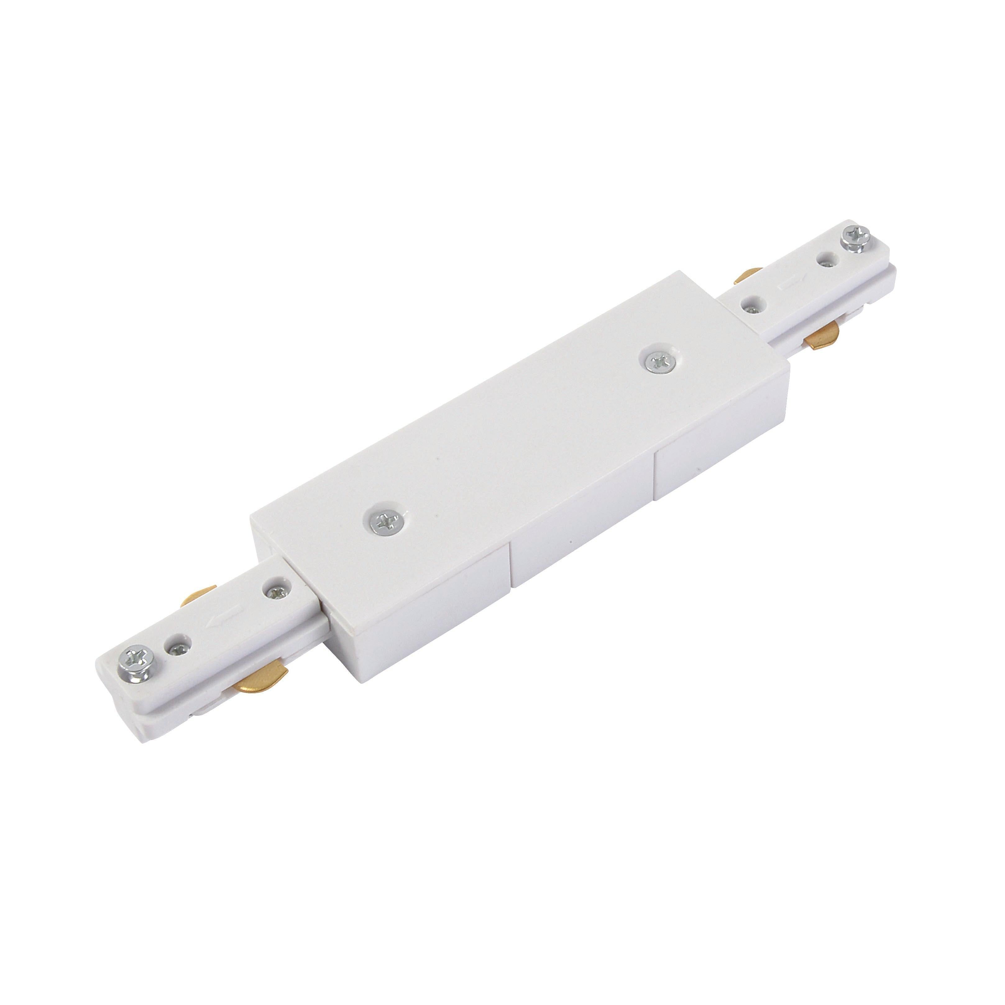 Forum CUL-21645 Tor Double Live End for Single Circuit Mains Track in White