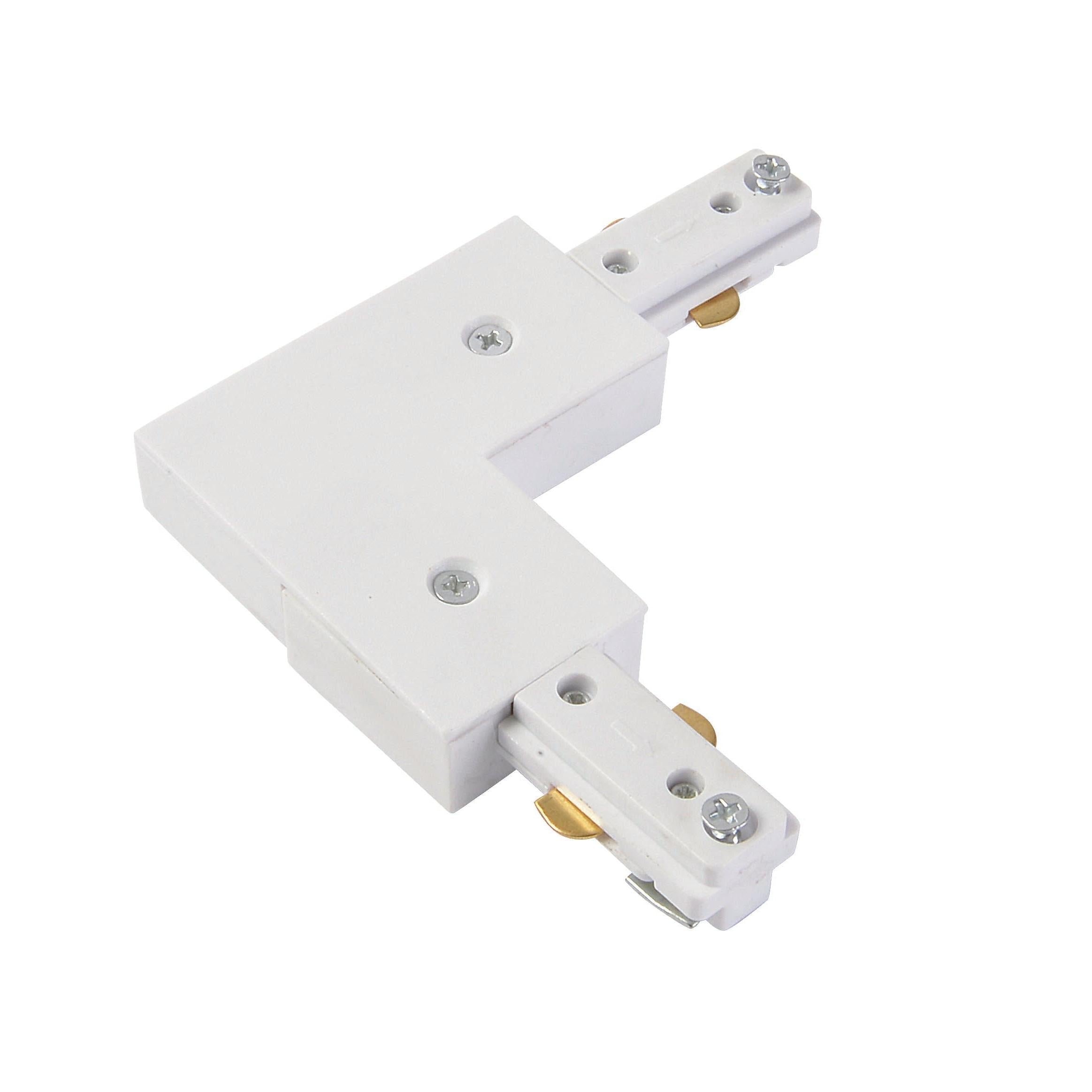 Forum CUL-21647 Tor L Shaped Connector for Single Circuit Mains Track - White