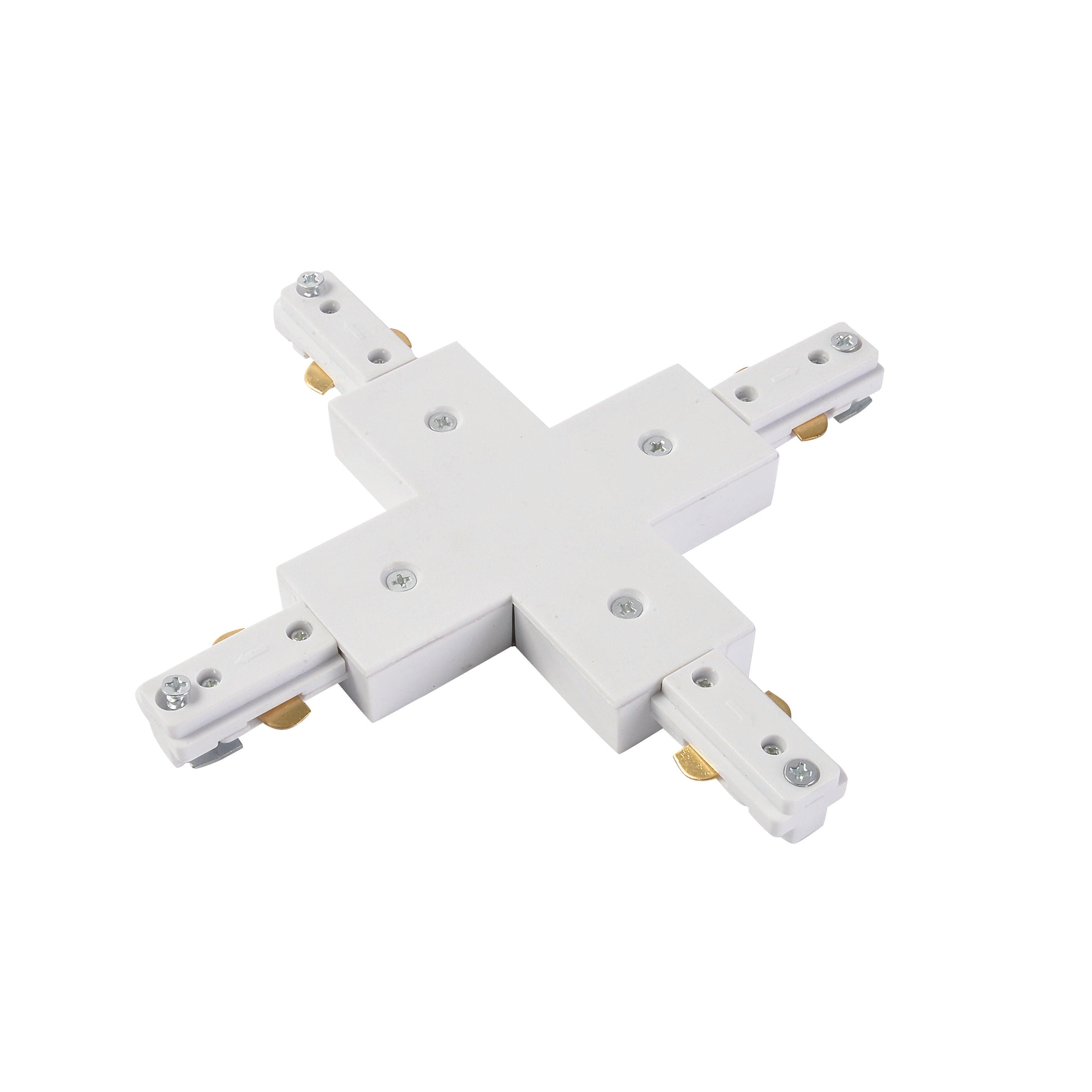 Forum CUL-21649 Tor X Shaped Connector for Single Circuit Mains Track - White