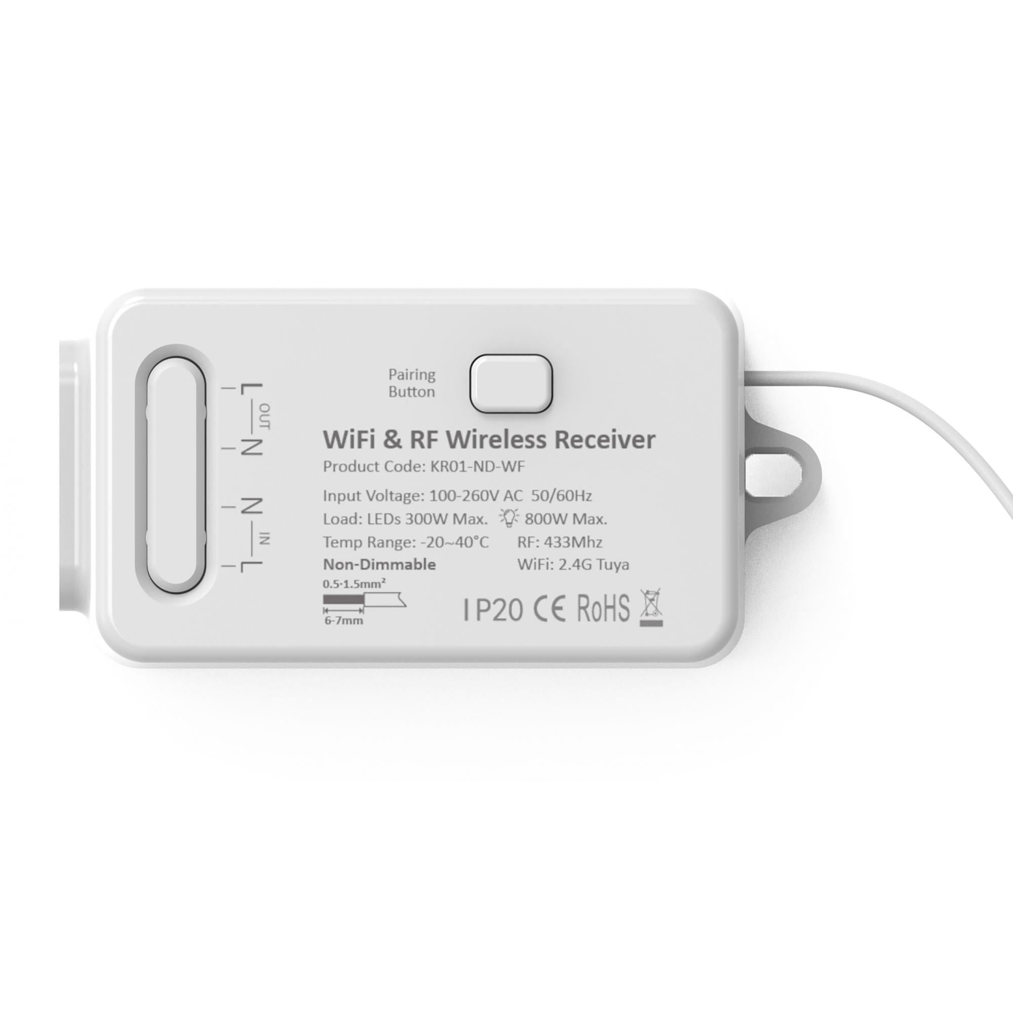 Forum CUL-40039 1 Channel Smart Tuya Wifi Kinetic Switch Receiver - White