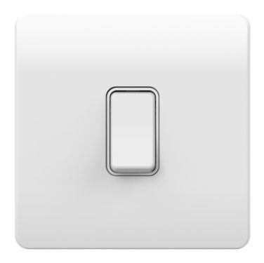 Forum CUL-42499 1 Gang Kinetic Switch surround For Slim Grid - White (Plate Only)