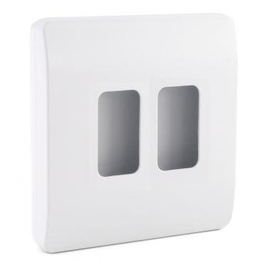 Forum CUL-42501 2 Gang Kinetic Switch Surround For Slim Grid- White (Plate Only)