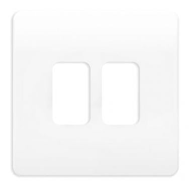 Forum CUL-42501 2 Gang Kinetic Switch Surround For Slim Grid- White (Plate Only)