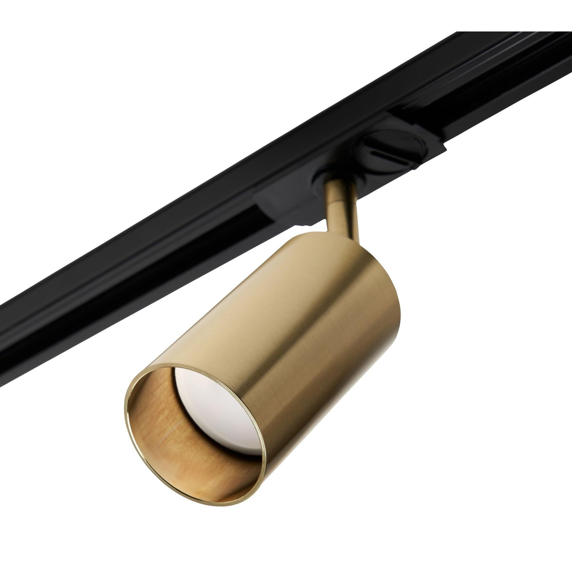 Forum CUL-44404-SBRS Cory Track Spotlight Satin Brass/Black Low Profile Connection