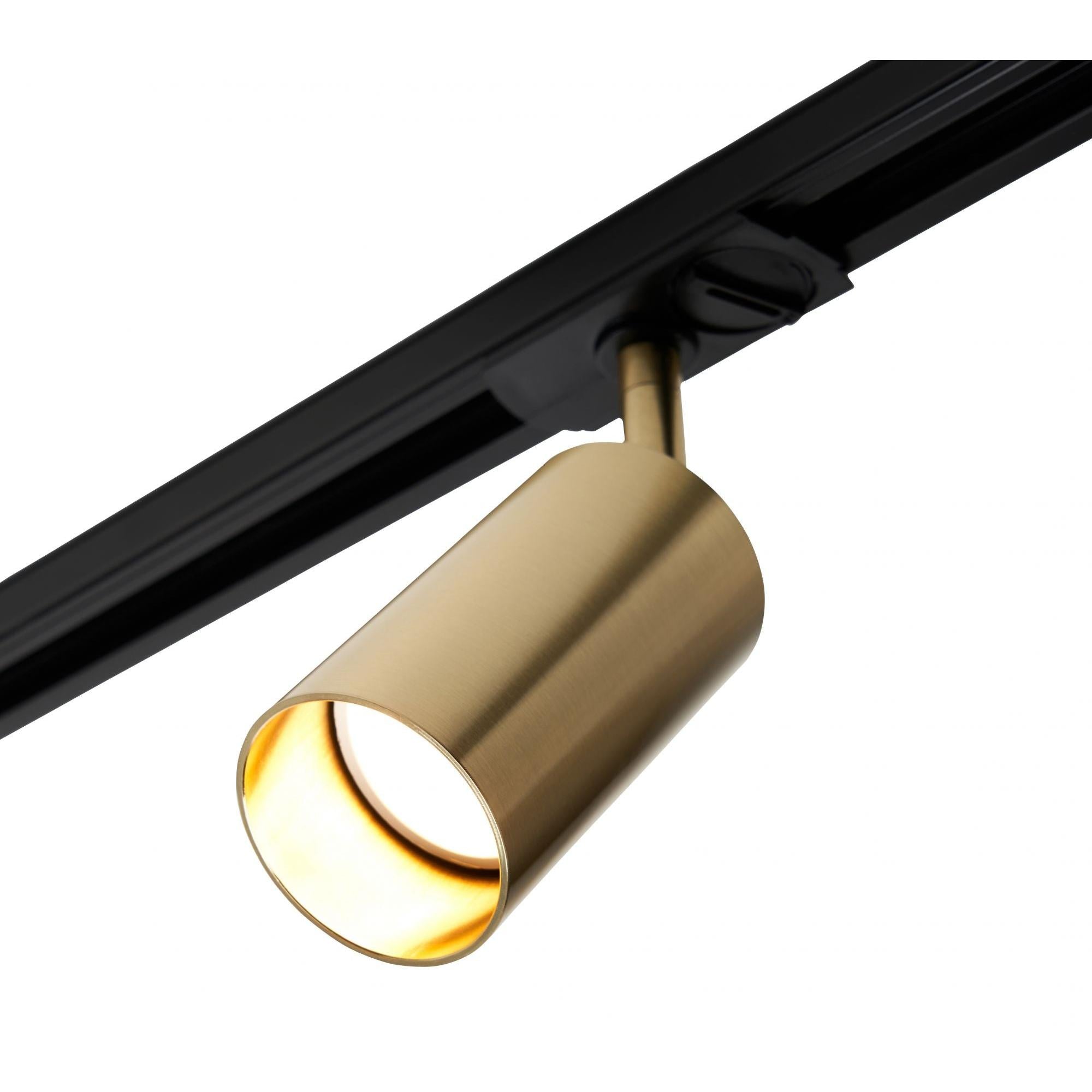 Forum CUL-44404-SBRS Cory Track Spotlight Satin Brass/Black Low Profile Connection