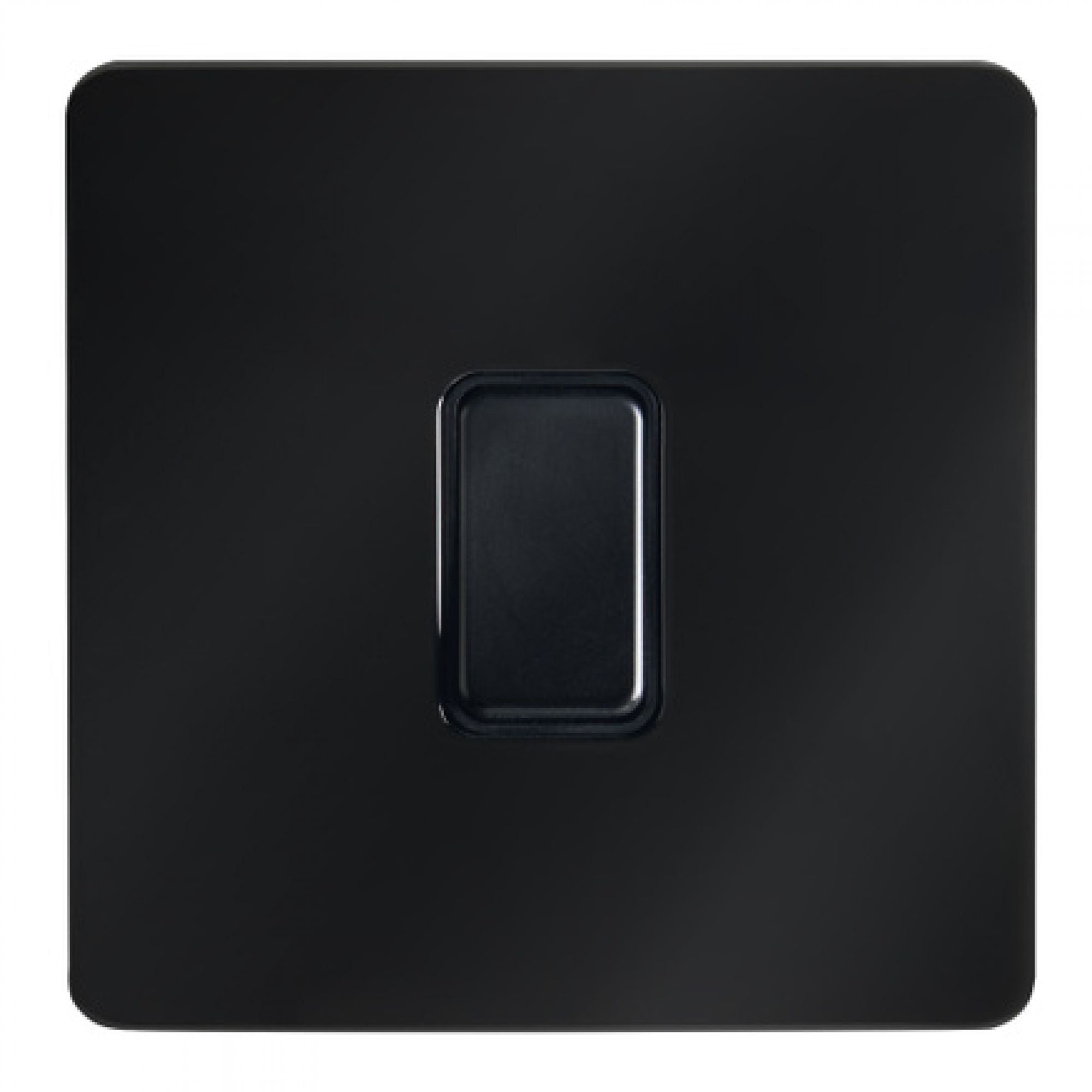Forum CUL-44836 Kinetic Plated 1 Gang Grid Switch Black Chrome (Plate Only)