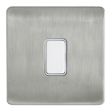 Forum CUL-44839 Kinetic Plated 1 Gang Grid Switch Satin Nickel (Plate Only)