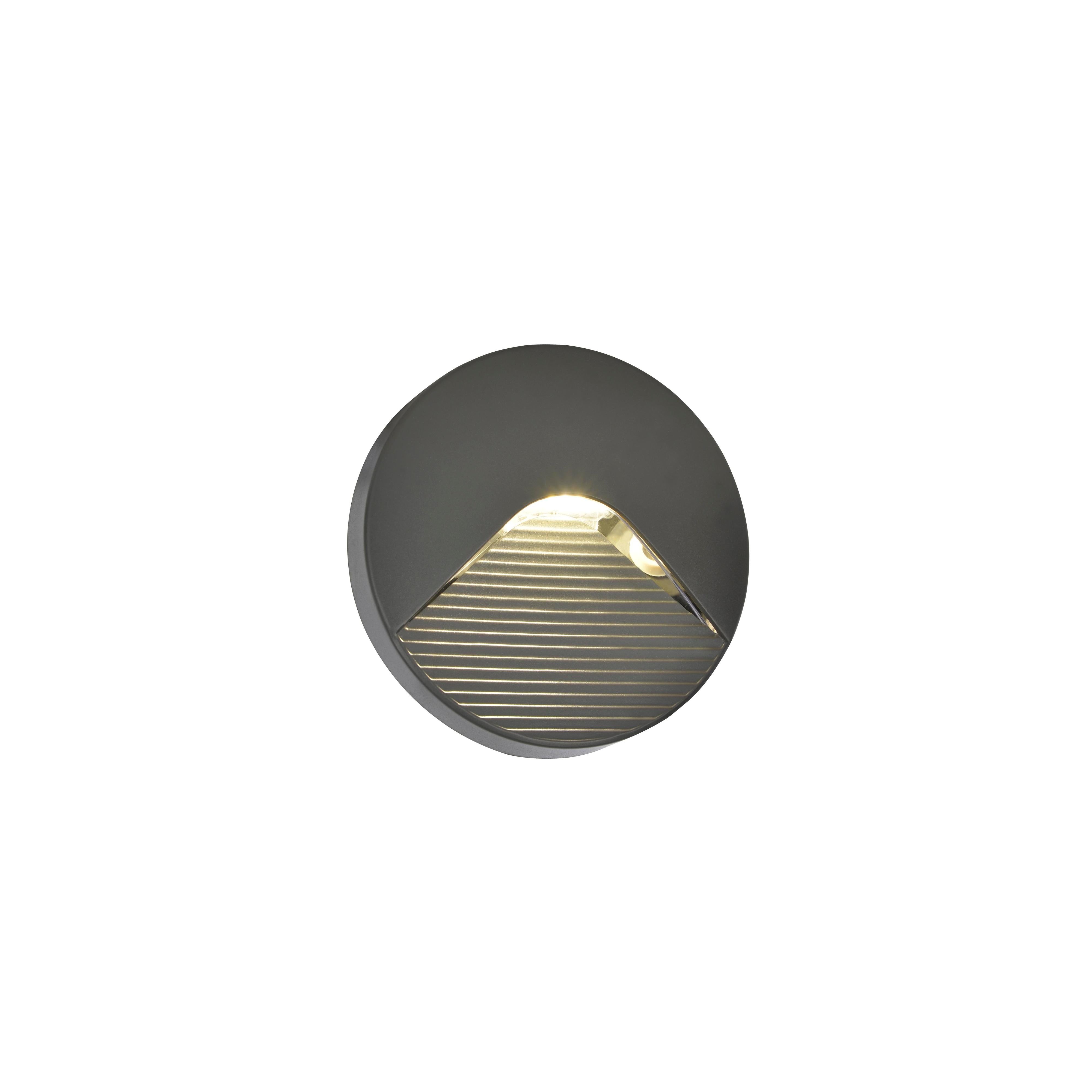 Forum CZ-29193-ATR Breez Round Surface Brick Wall Light, Anthracite