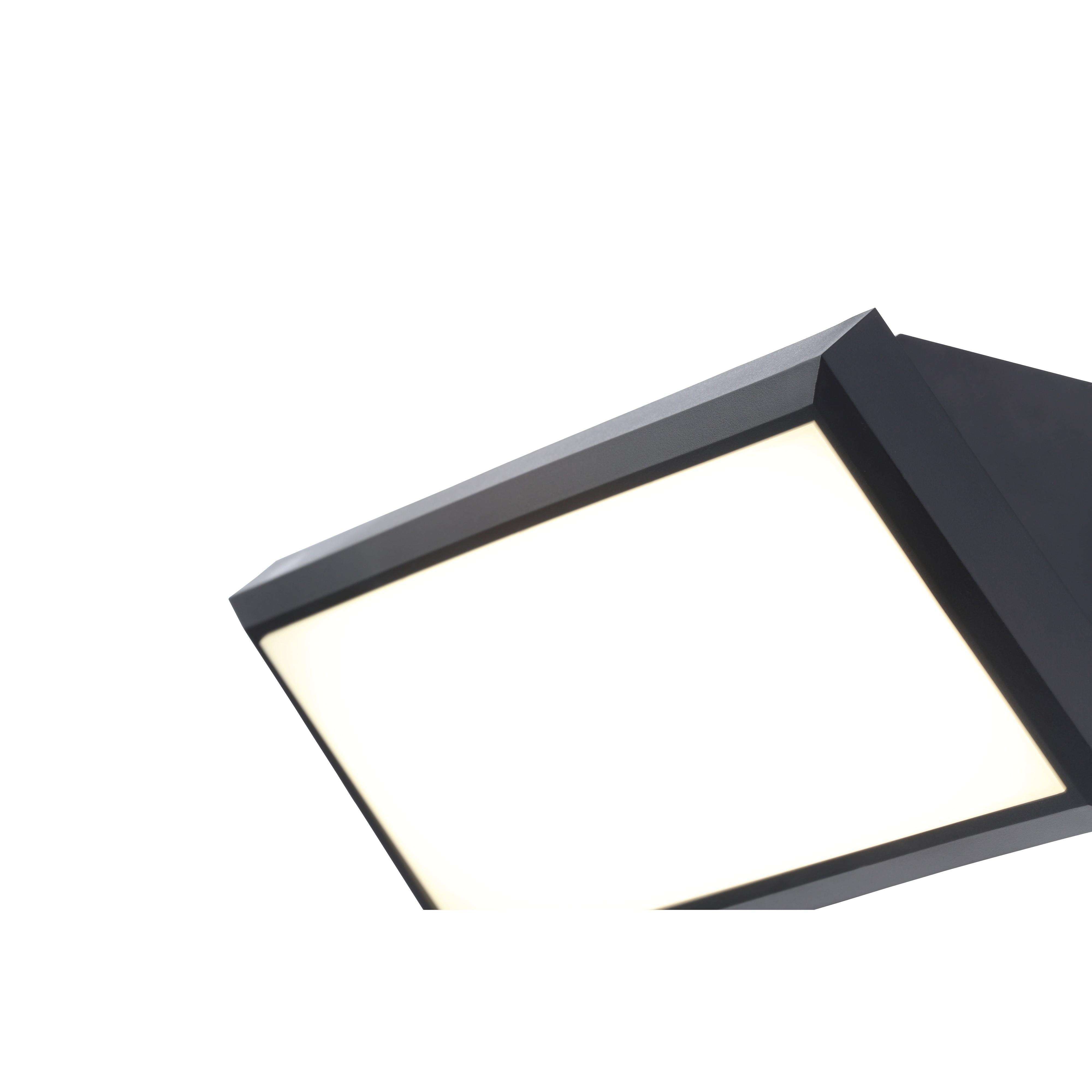 Forum CZ-31746-BLK Luton Outdoor Wedge Design Wall Light, Black