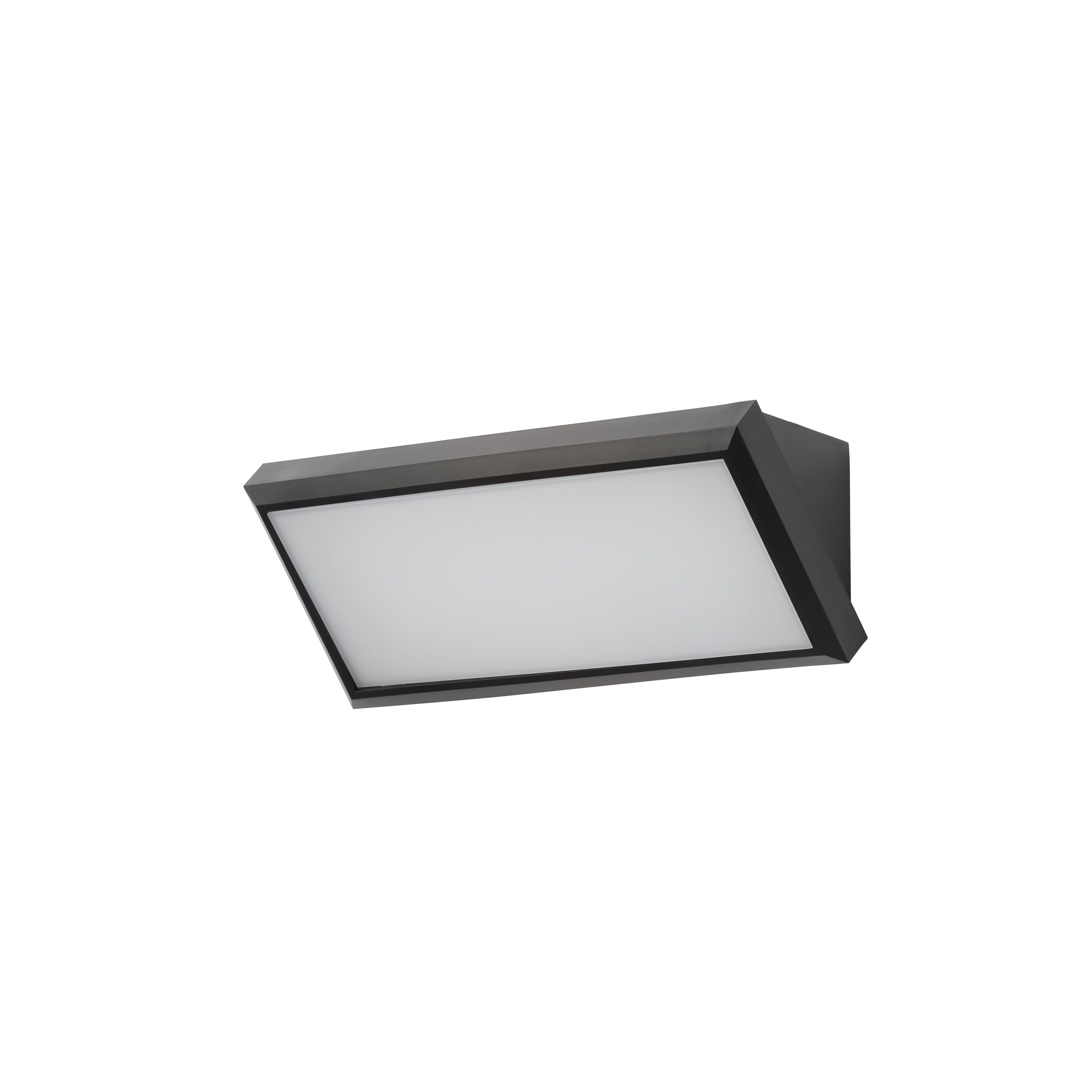 Forum CZ-31746-BLK Luton Outdoor Wedge Design Wall Light, Black
