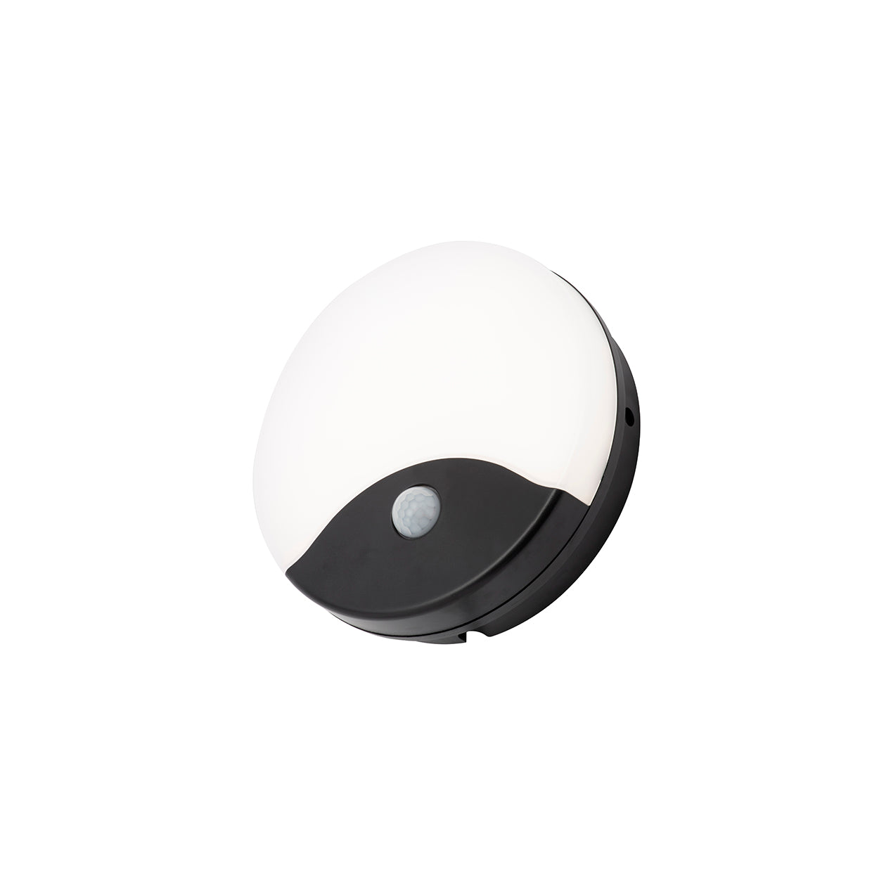 Forum CZ-34015-BLK Turus 15 Watt Outdoor Round Bulkhead Light with PIR, Black