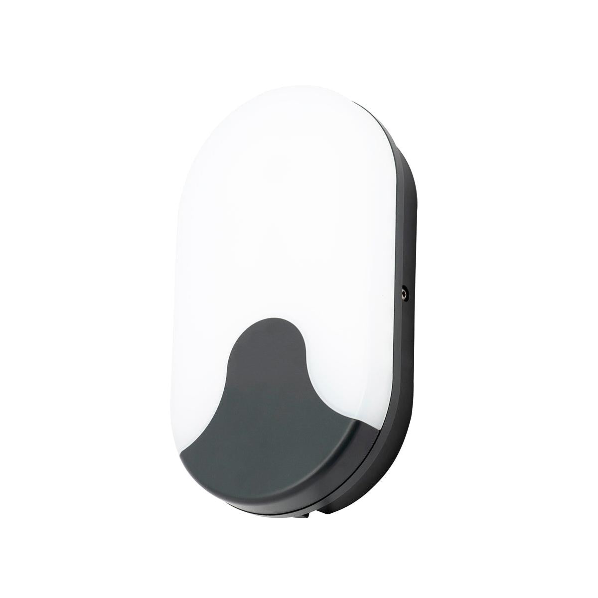 Forum CZ-34016-BLK Turus 15 Watt Outdoor Oval Bulkhead Light, Black