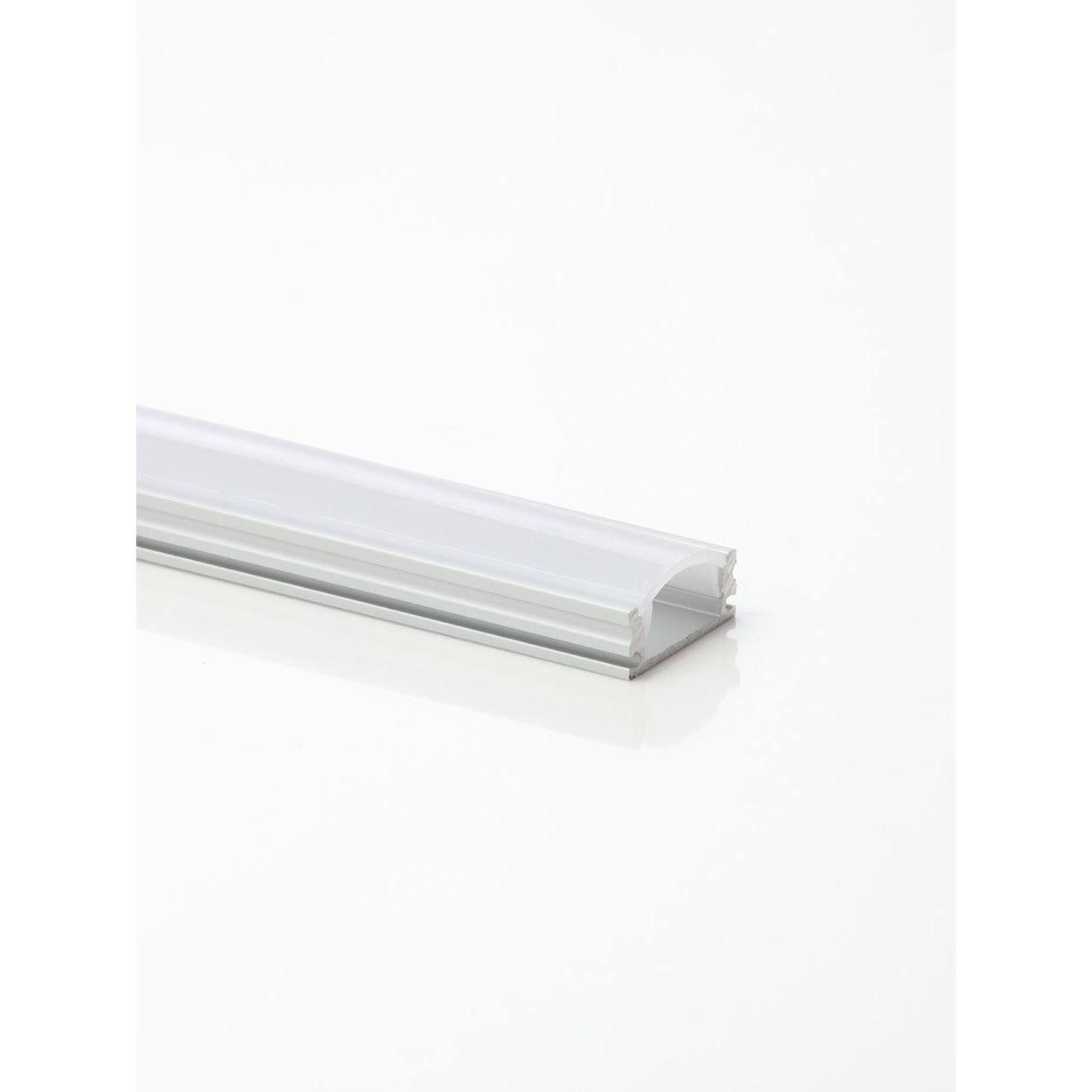 Forum ELA-34306 2m Aluminum Surface Profile Silver Opal Cover