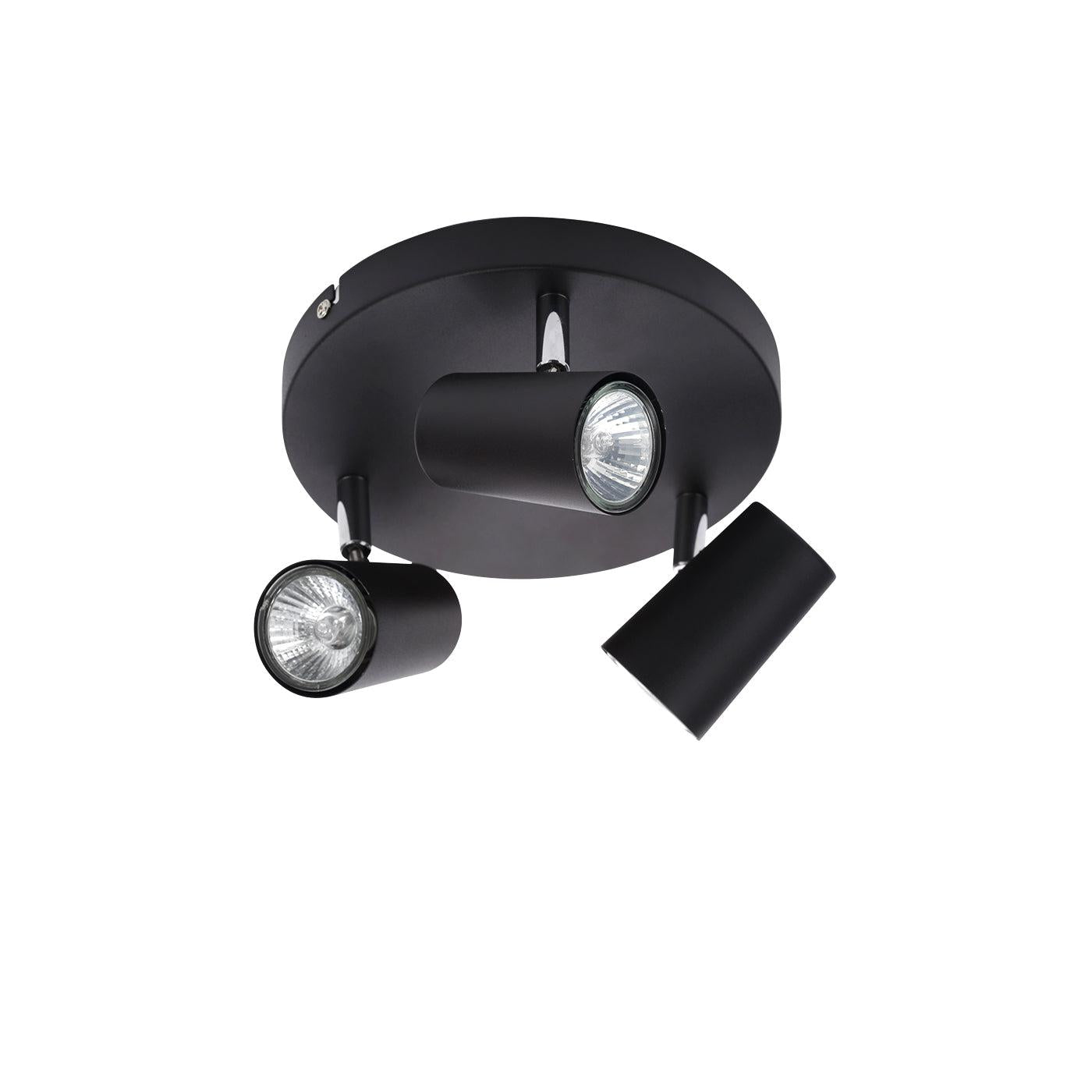 Forum INL-31776-BLK Harvey Spot 3 Light Plate Black