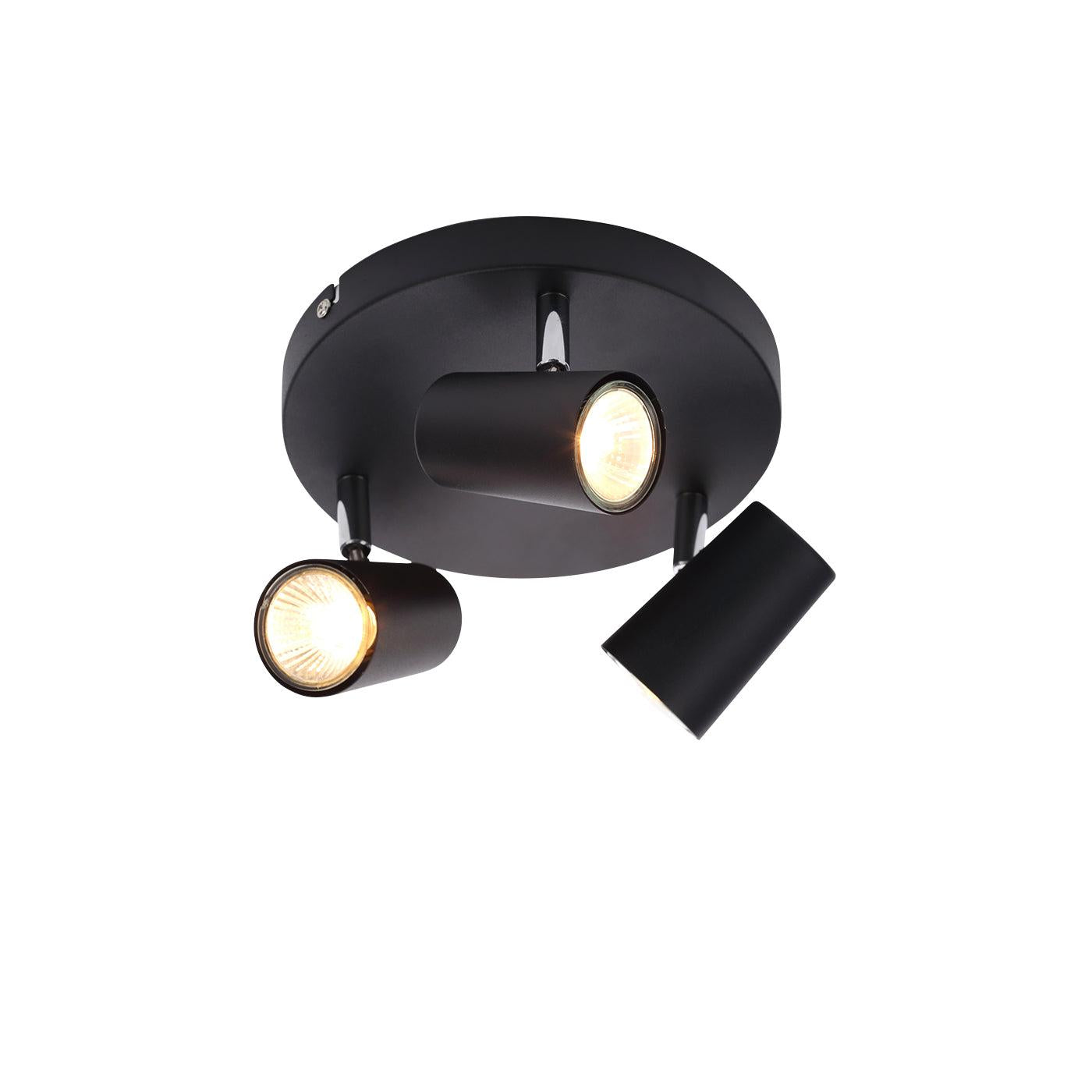 Forum INL-31776-BLK Harvey Spot 3 Light Plate Black