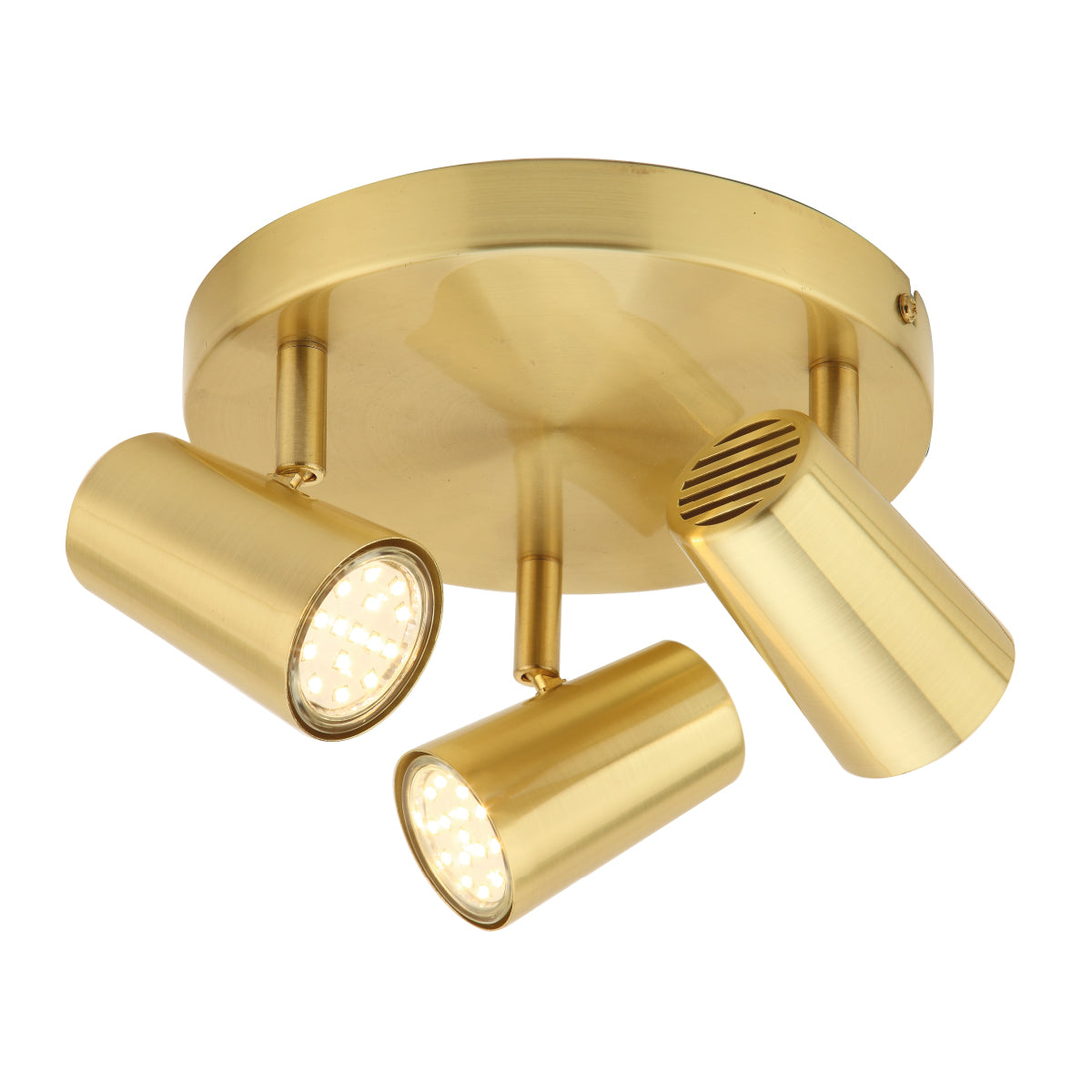 Forum INL-31776-SBRS Harvey Spot 3 Light Plate Satin Brass