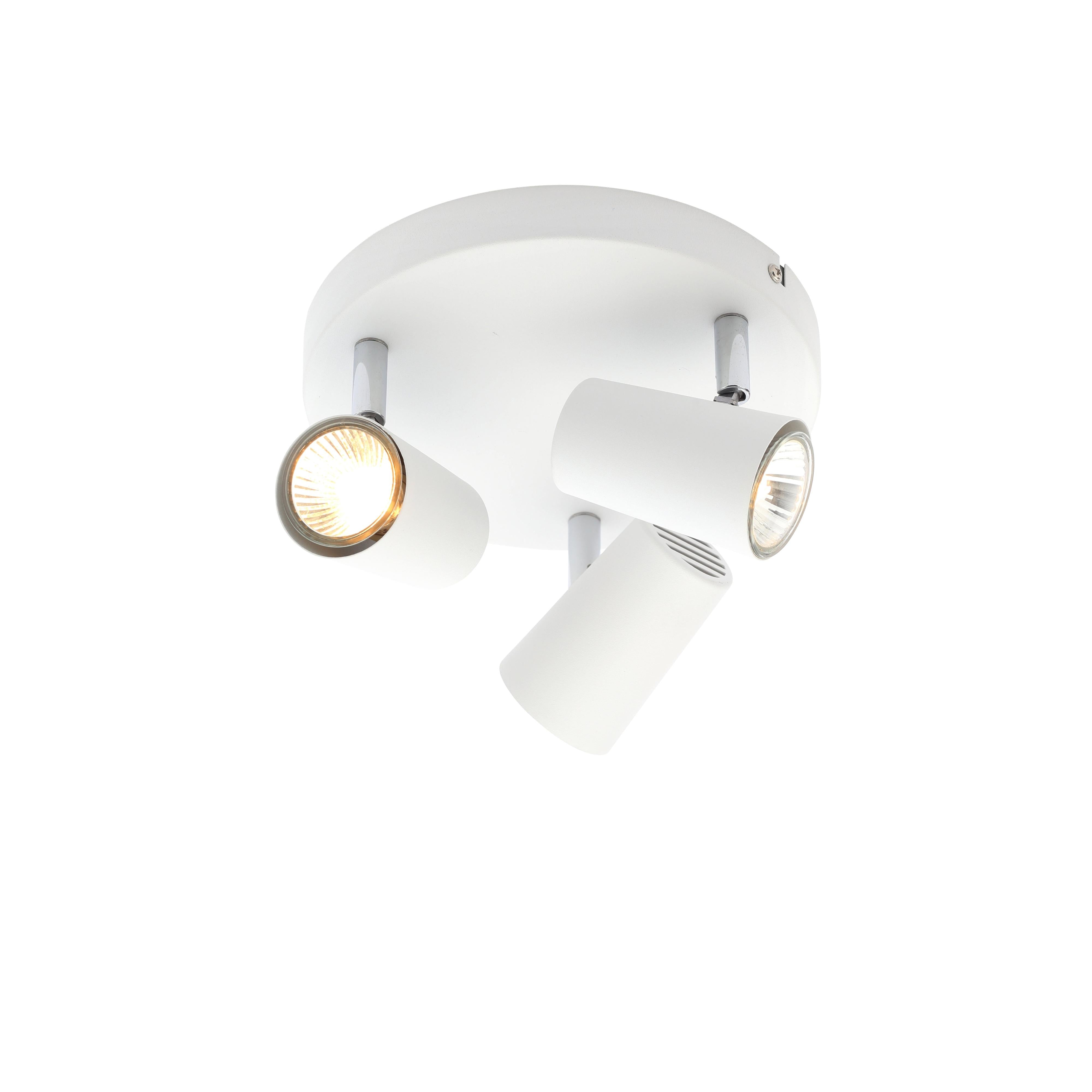 Forum INL-31776-WHT Harvey Spot 3 Light Plate White