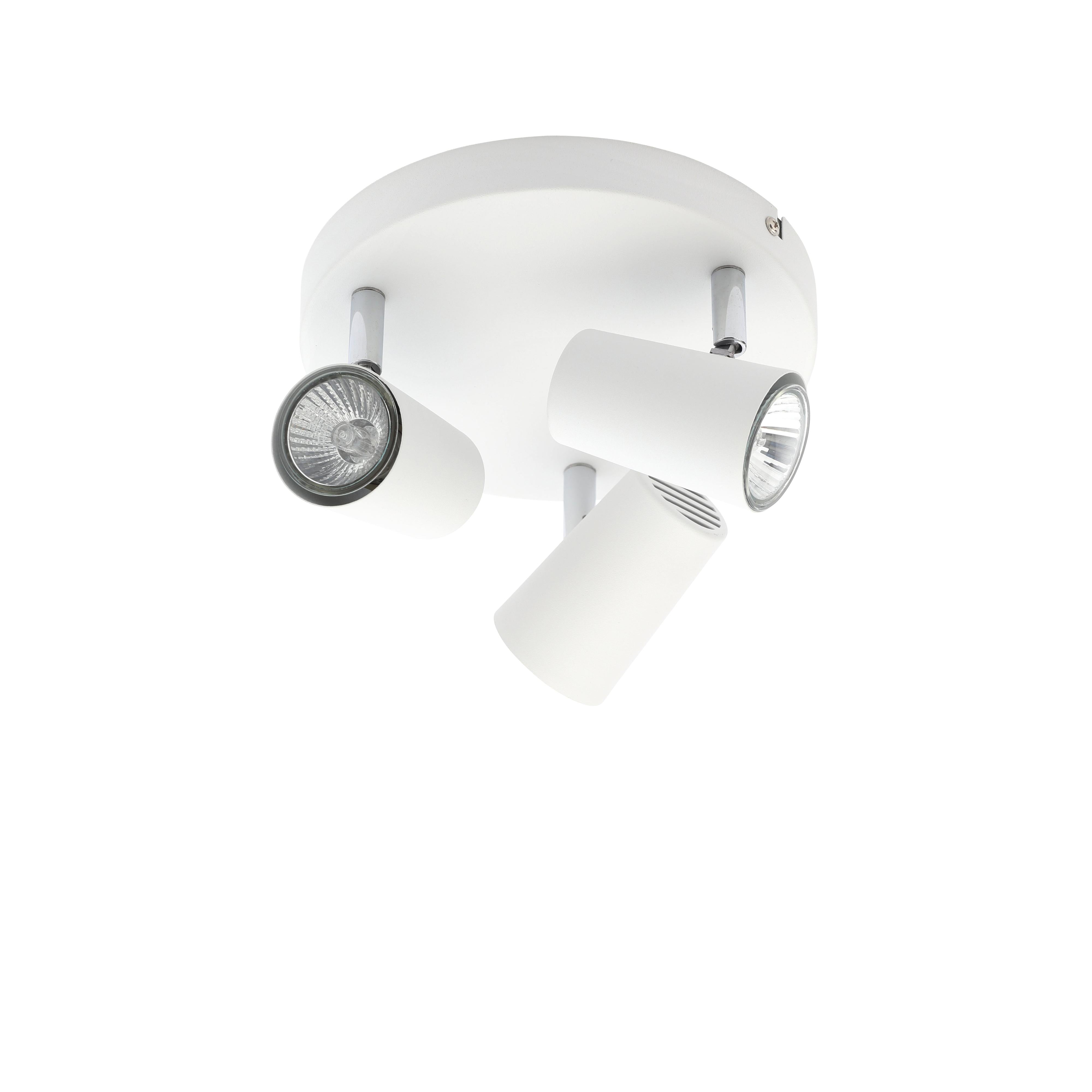 Forum INL-31776-WHT Harvey Spot 3 Light Plate White