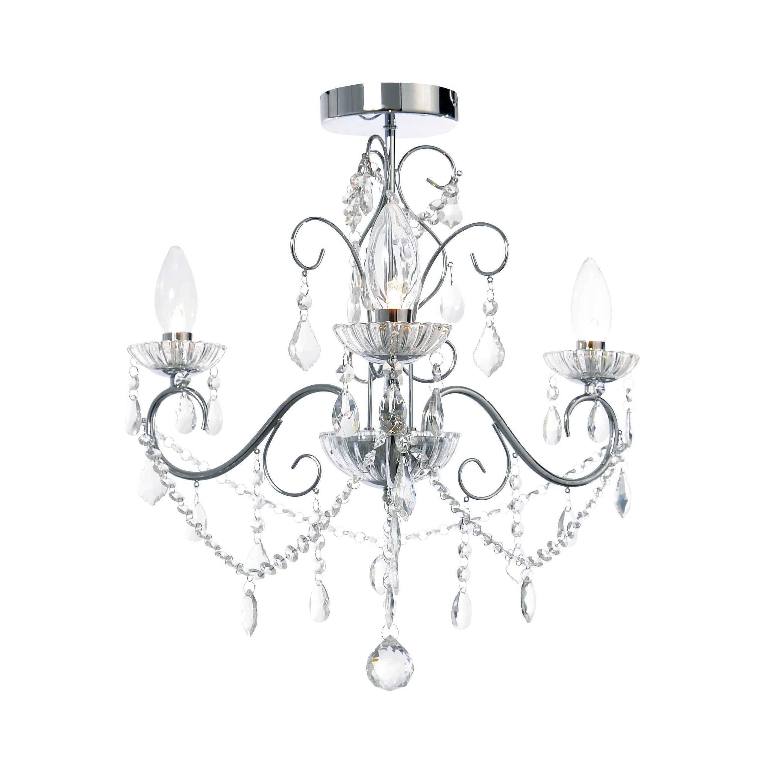 Forum SPA-20182-CHR Vela 3 Light Bathroom Chandelier - Chrome