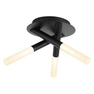 Forum SPA-20829-MBLK Crux Bathroom Flush Ceiling Light, Matt Black