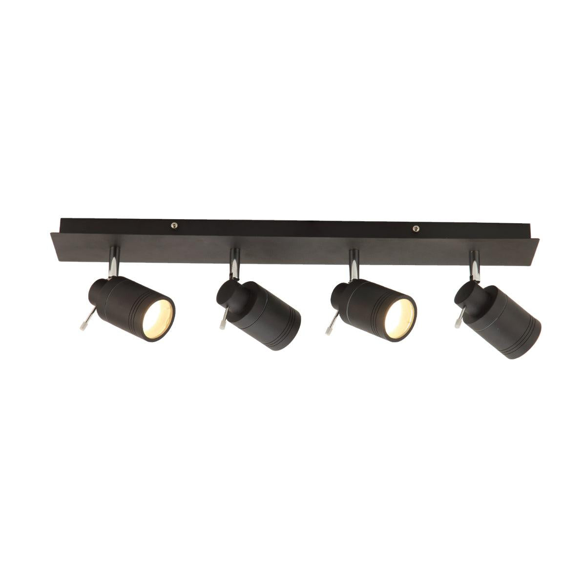 Forum SPA-22560-MBLK Scorpius Bathroom Ceiling Spotlight Bar, Matt Black