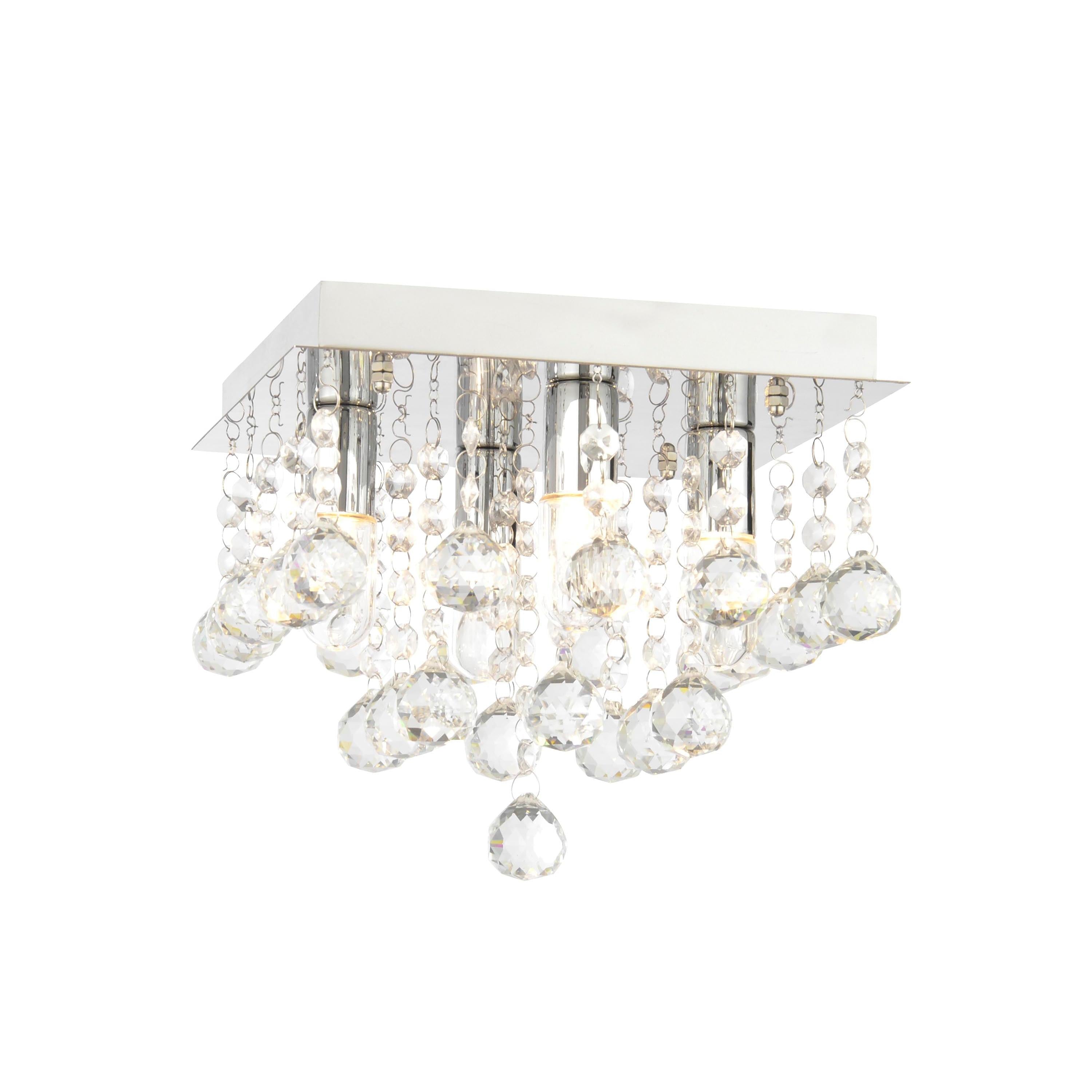 Forum SPA-24468-CHR Orlando Small Bathroom Flush Ceiling Light, Chrome