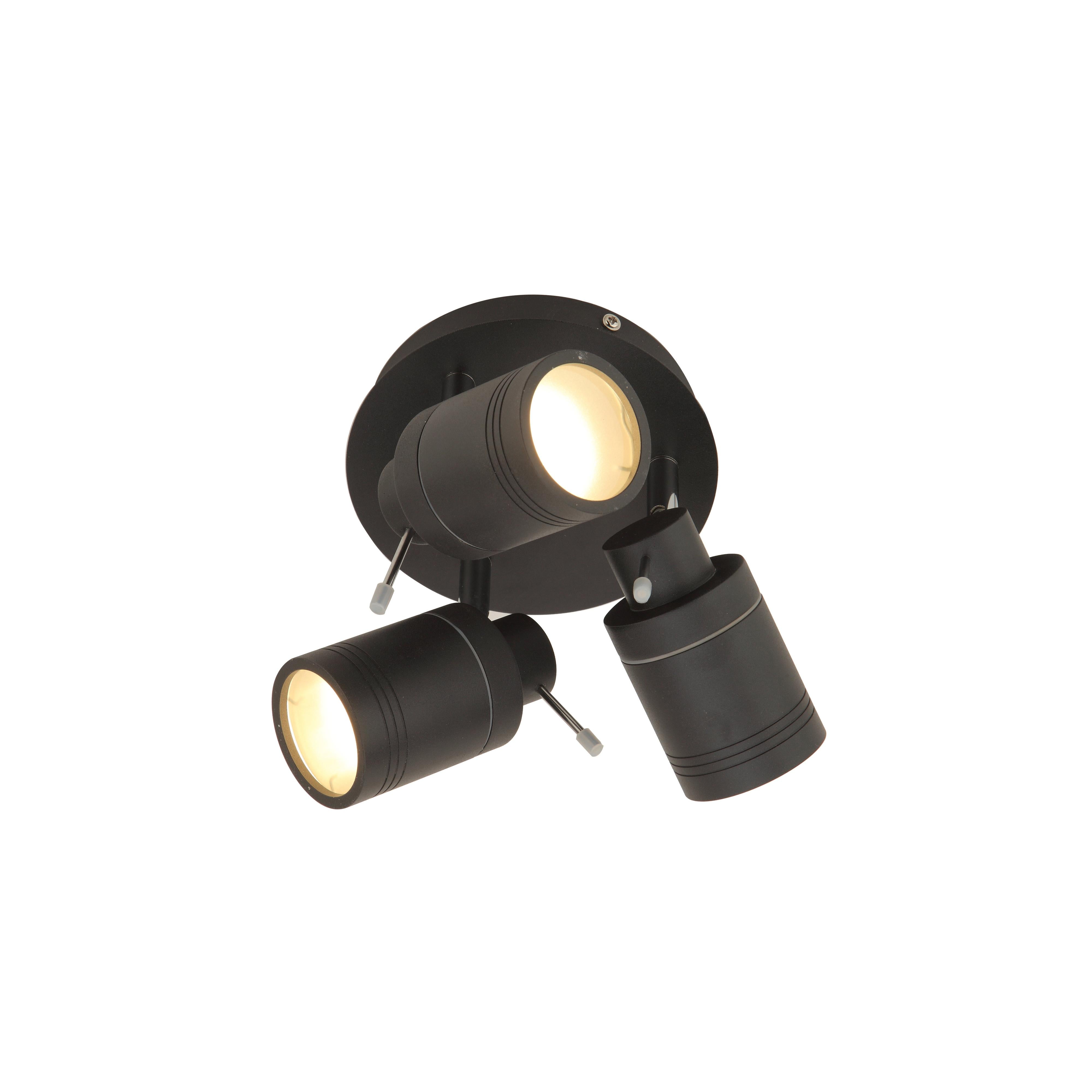 Forum SPA-27405-MBLK Scorpius Bathroom Ceiling Spotlight Plate, Matt Black