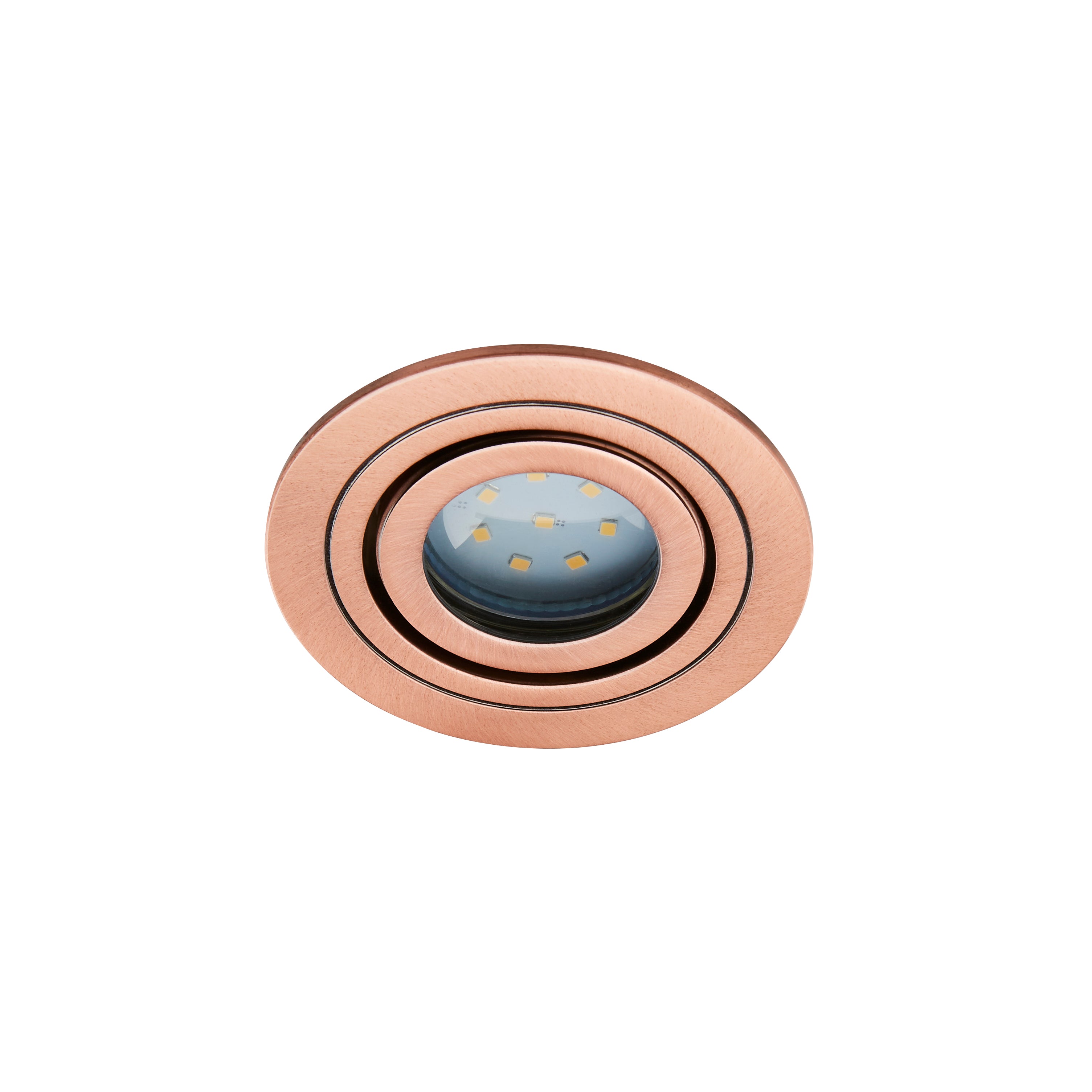 Forum SPA-30841-BRCOP Cali circular IP65 Tiltable Downlight, Brushed Copper