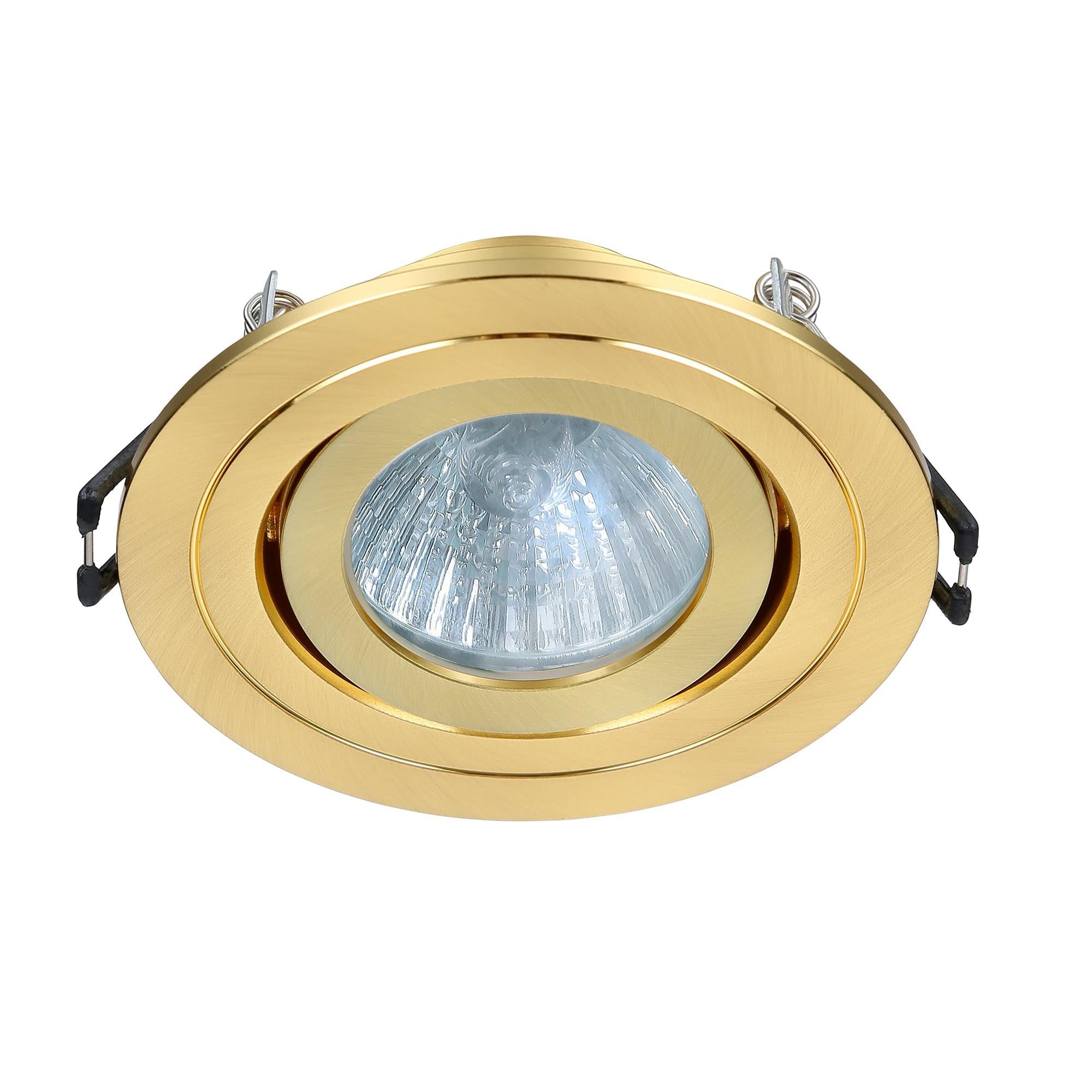 Forum SPA-30842-SBRS Cali circular IP65 Tiltable Downlight, Satin Brass
