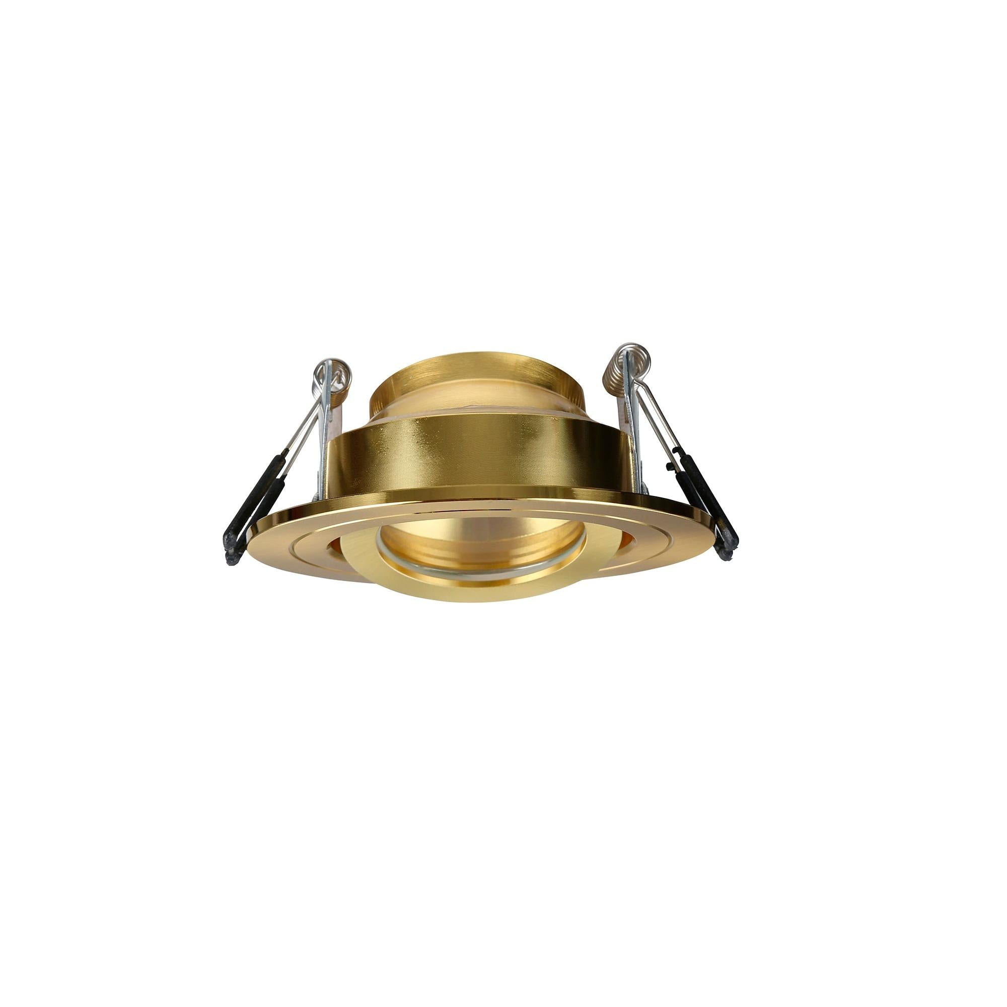 Forum SPA-30842-SBRS Cali circular IP65 Tiltable Downlight, Satin Brass