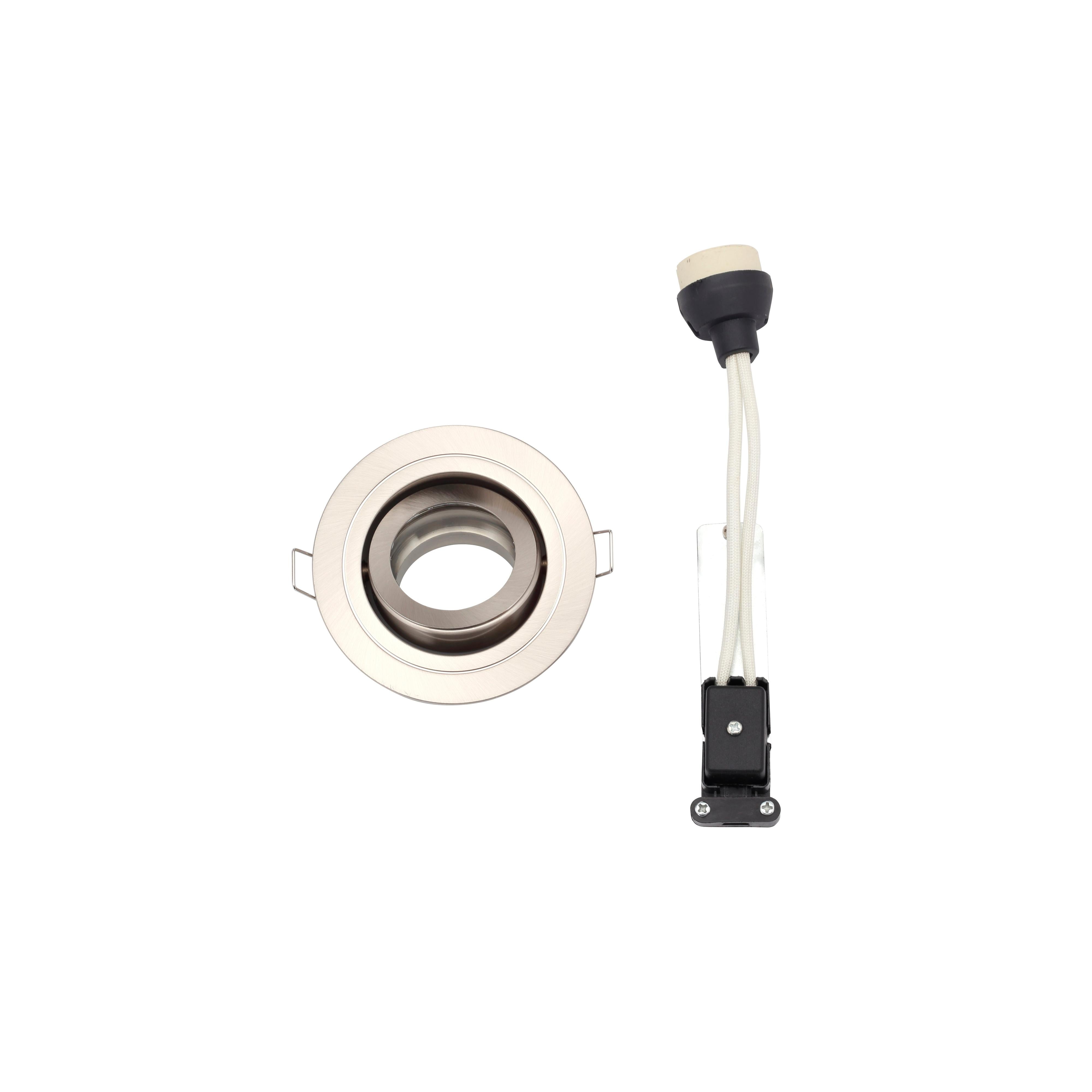 Forum SPA-30842-SCHR Cali circular IP65 Tiltable Downlight, Satin Chrome