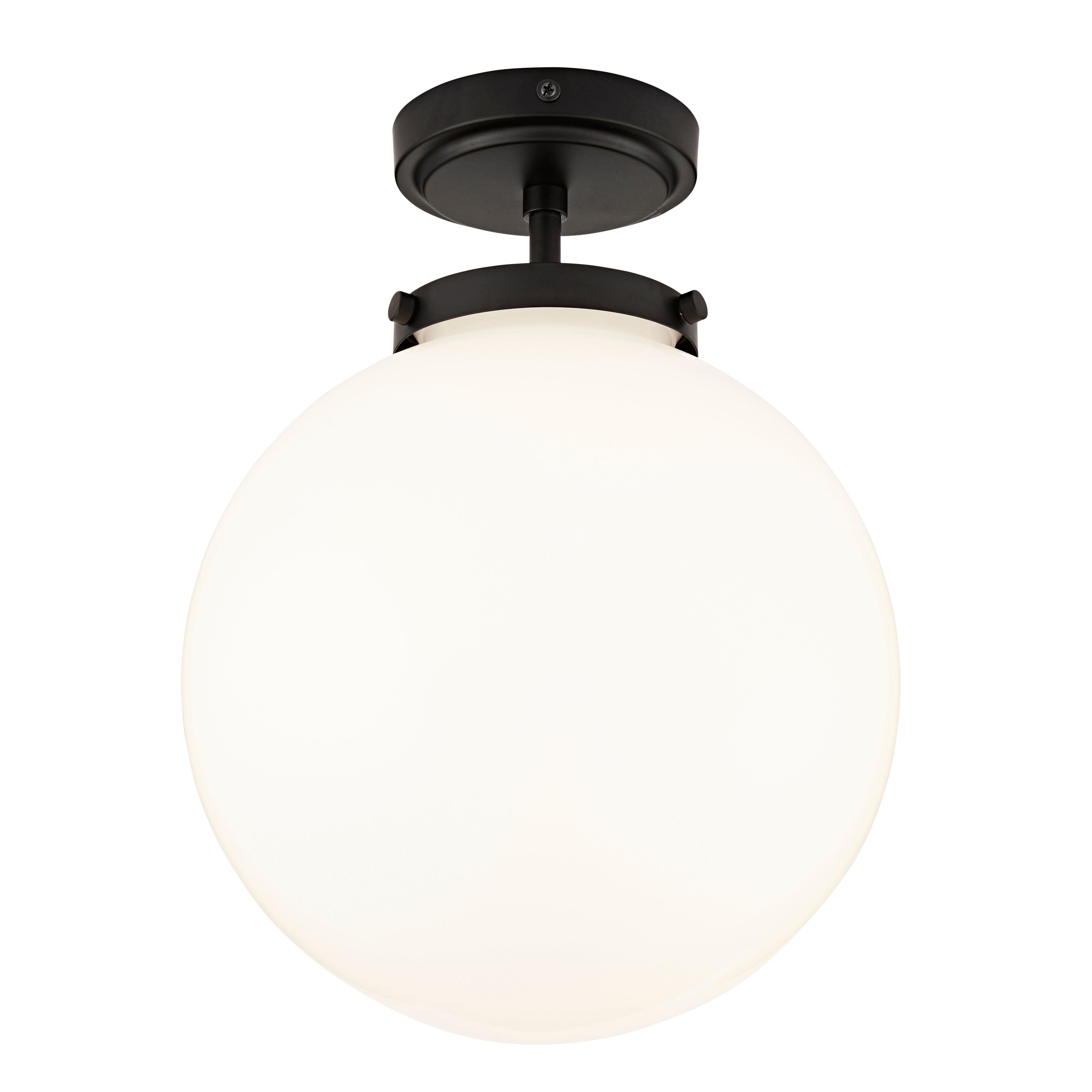 Forum SPA-31309-MBlk Porto Bathroom Globe Ceiling Light, Matt Black