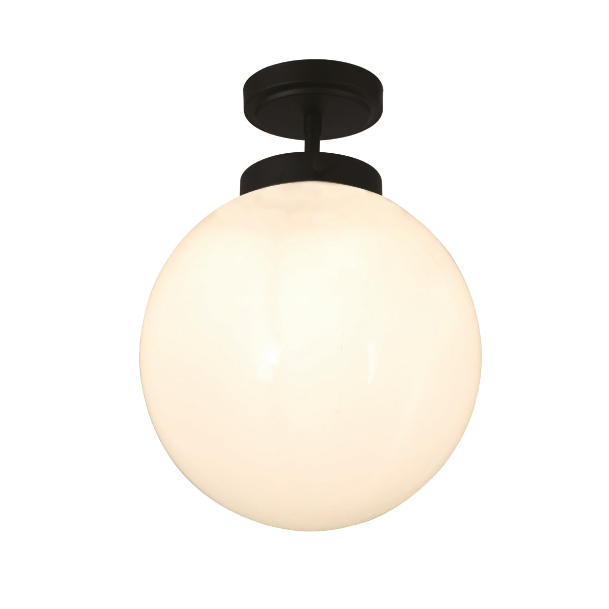 Forum SPA-31309-MBlk Porto Bathroom Globe Ceiling Light, Matt Black