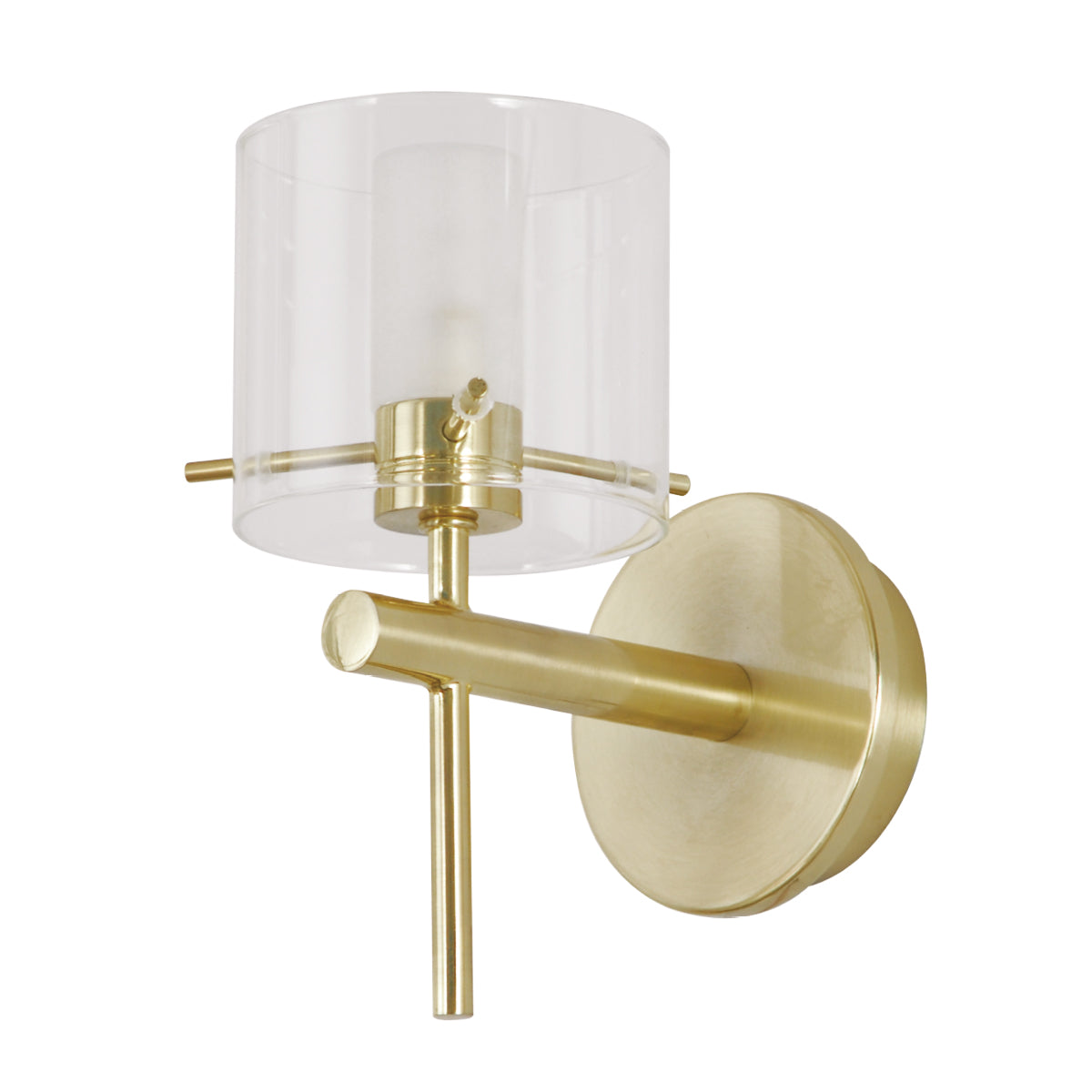 Forum SPA-31725-SBRS Gene Single Bathroom Wall Light, Satin Brass