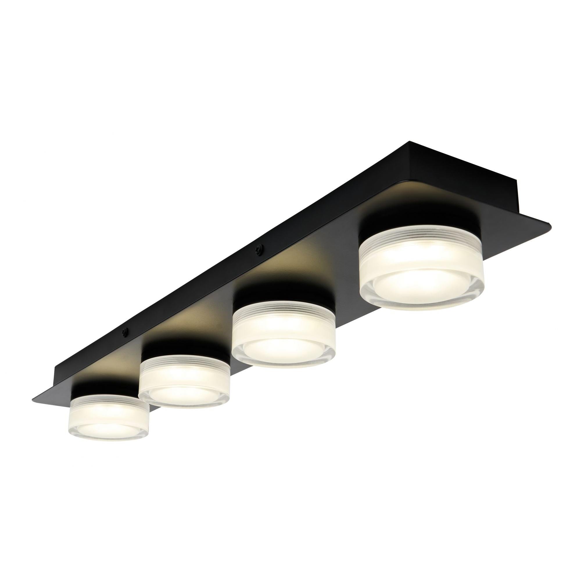Forum SPA-31737-MBLK Amalfi Bathroom Ceiling Spotlight Bar, Matt Black