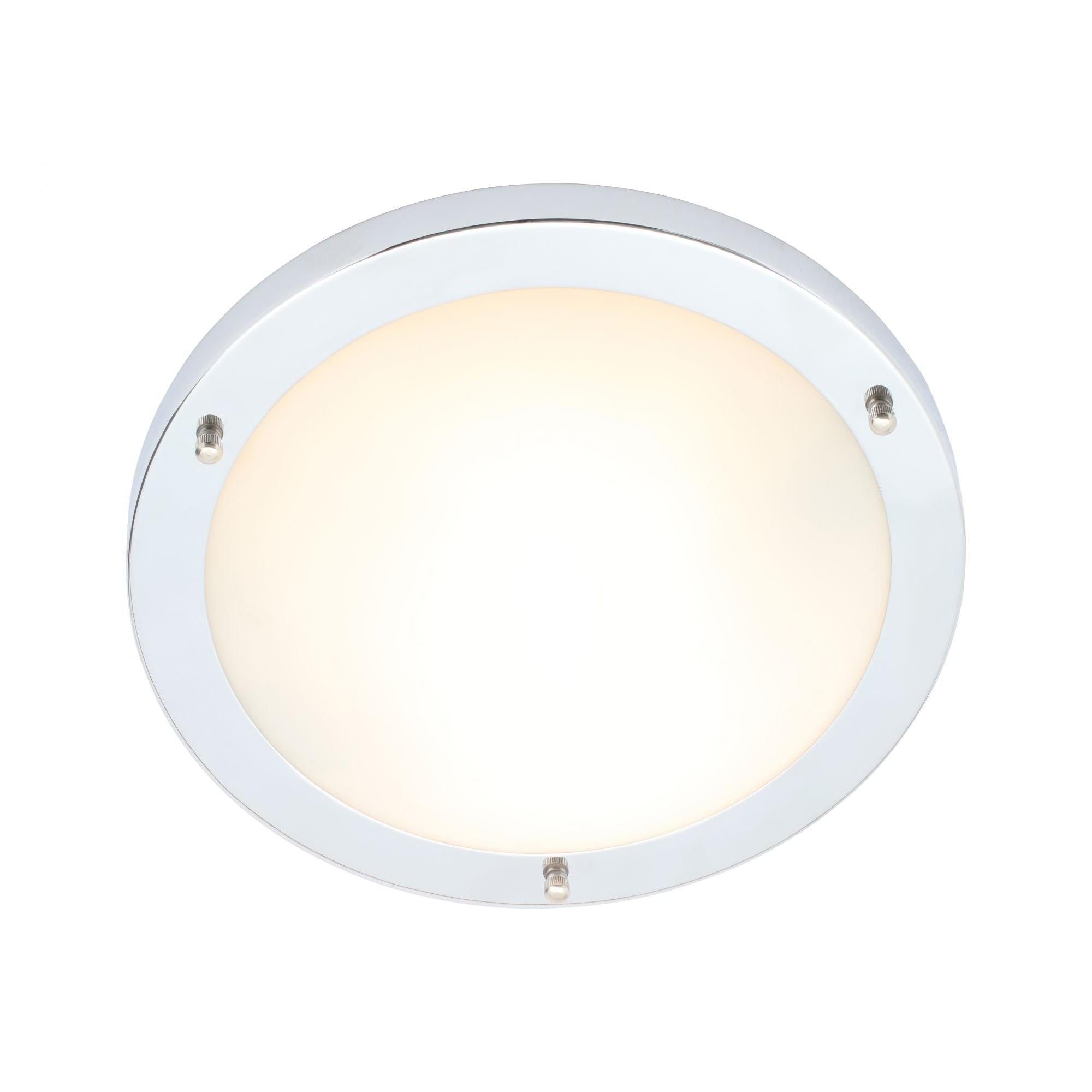 Forum SPA-34047-CHR Delphi Flush 18 Watt Large Flush Bathroom Ceiling Light - Chrome