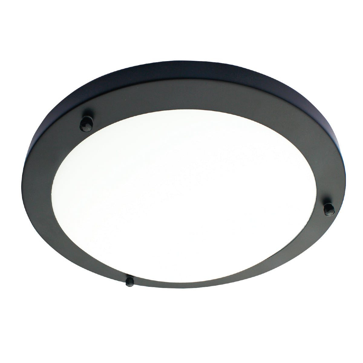 Forum SPA-34047-SBLK Delphi Flush 18 Watt Large Flush Bathroom Ceiling Light - satin Black