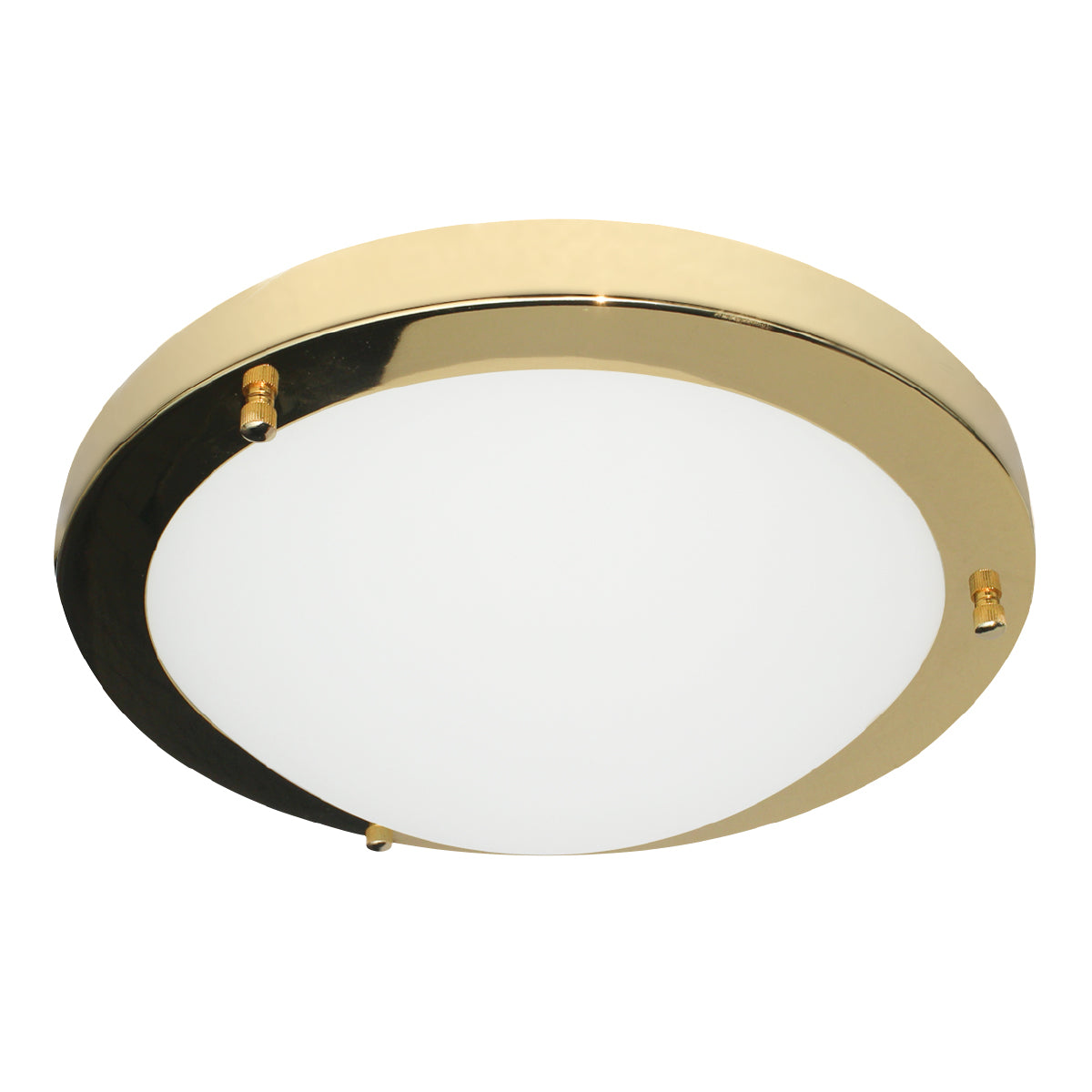 Forum SPA-34050-BRS Delphi Large Flush Bathroom Ceiling Light - Brass