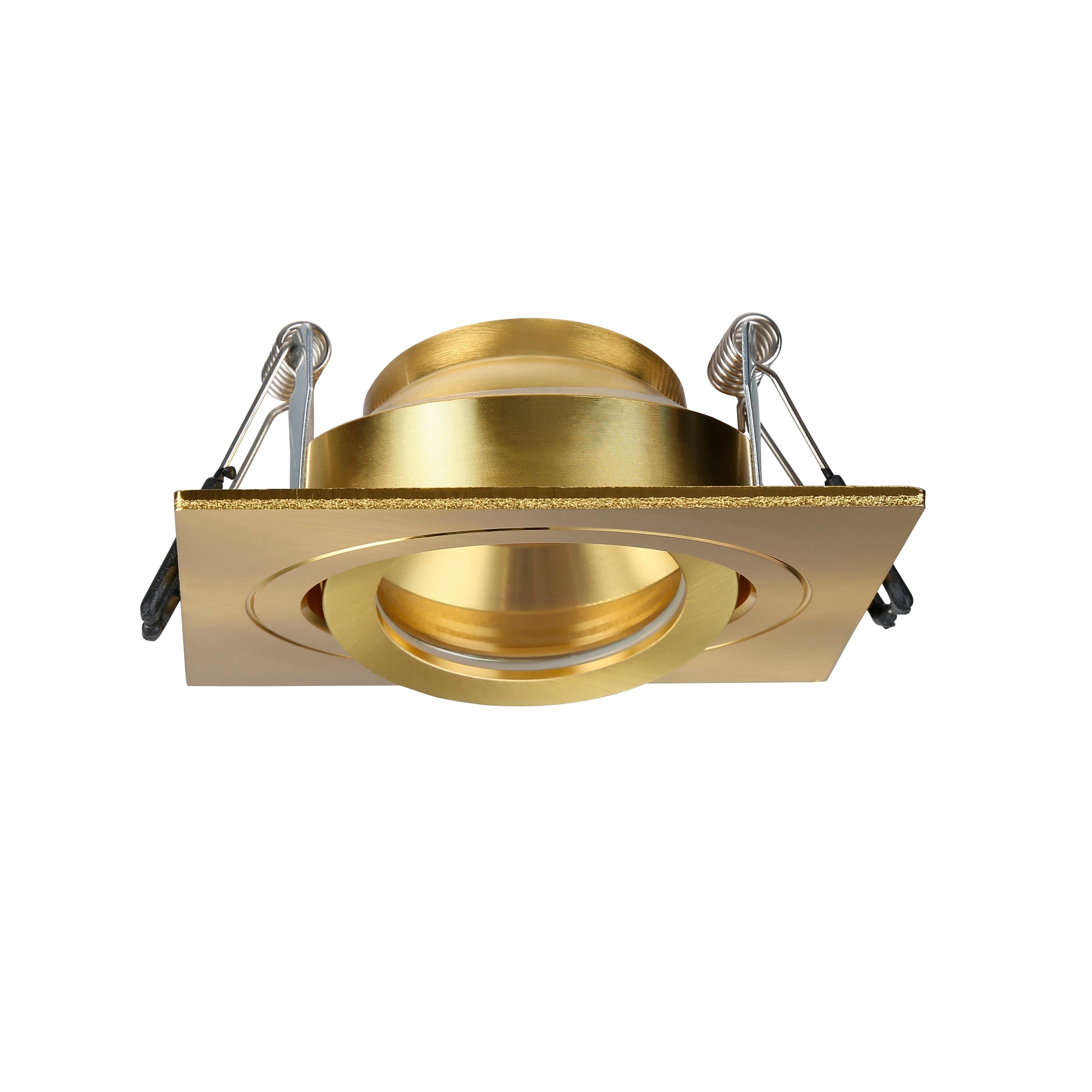 Forum SPA-35723 Cali Square IP65 Tiltable Downlight, Satin Brass