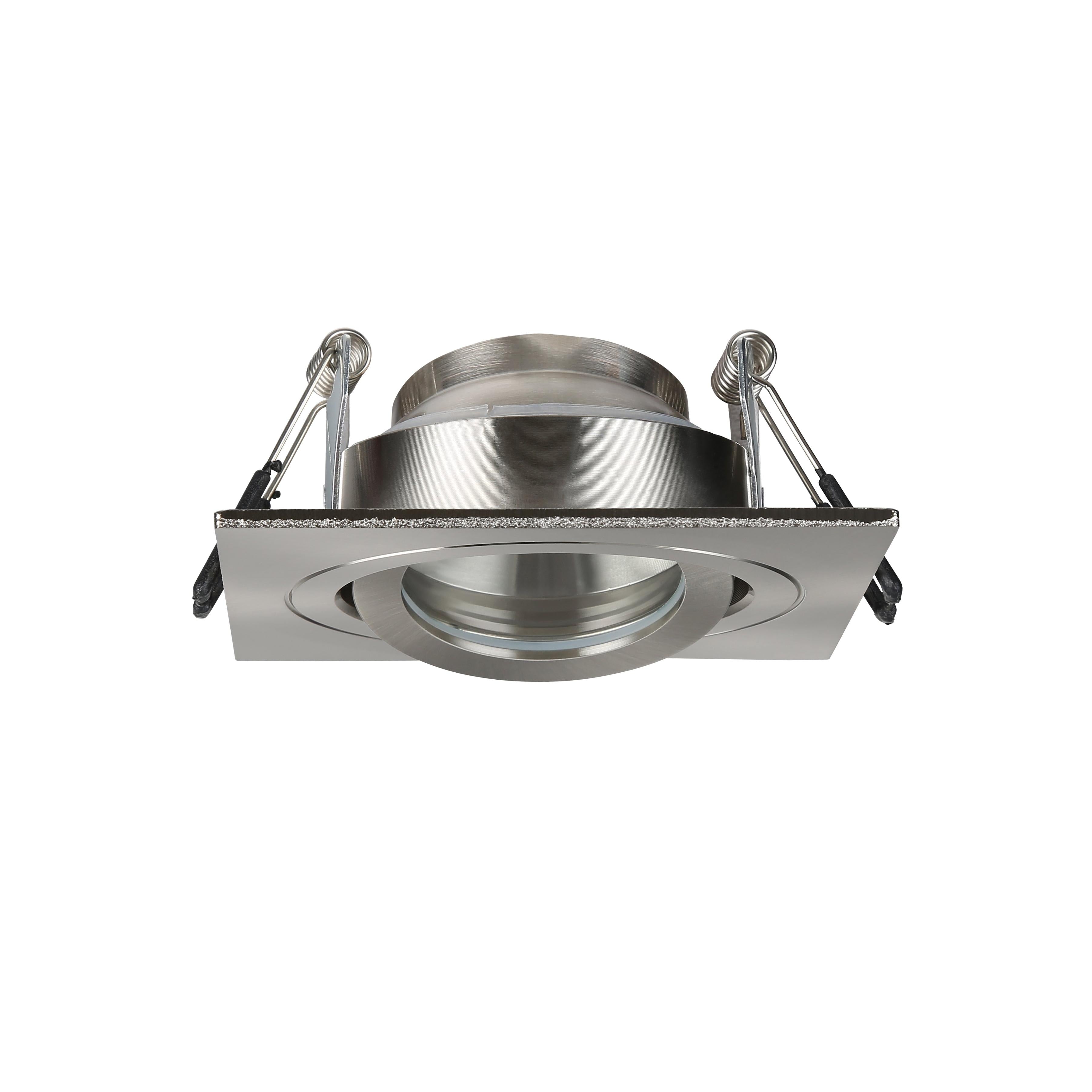 Forum SPA-35726 Cali Square IP65 Tiltable Downlight, Satin Nickel