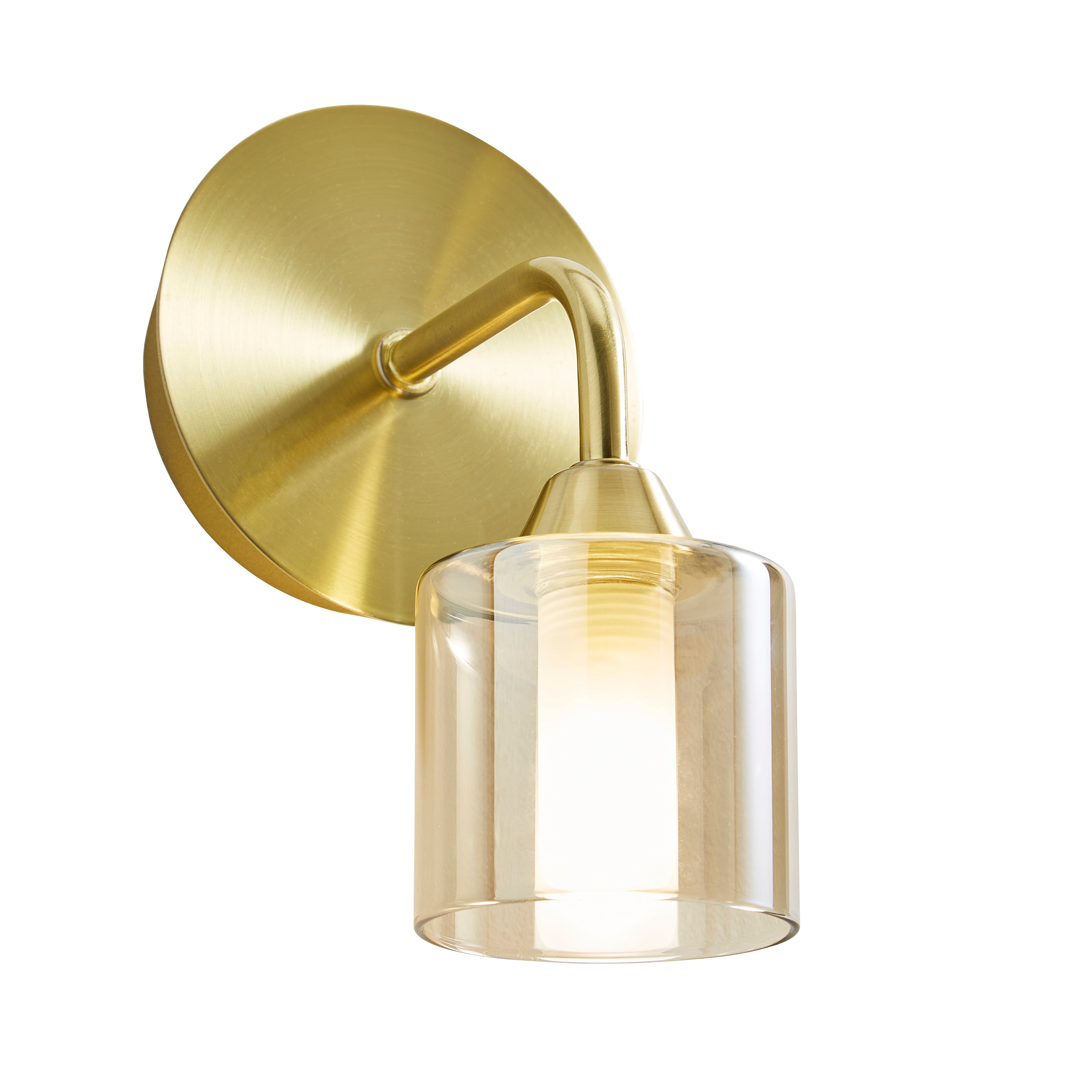 Forum SPA-35811-CHAMP Patras Bathroom Wall Light, Satin Brass
