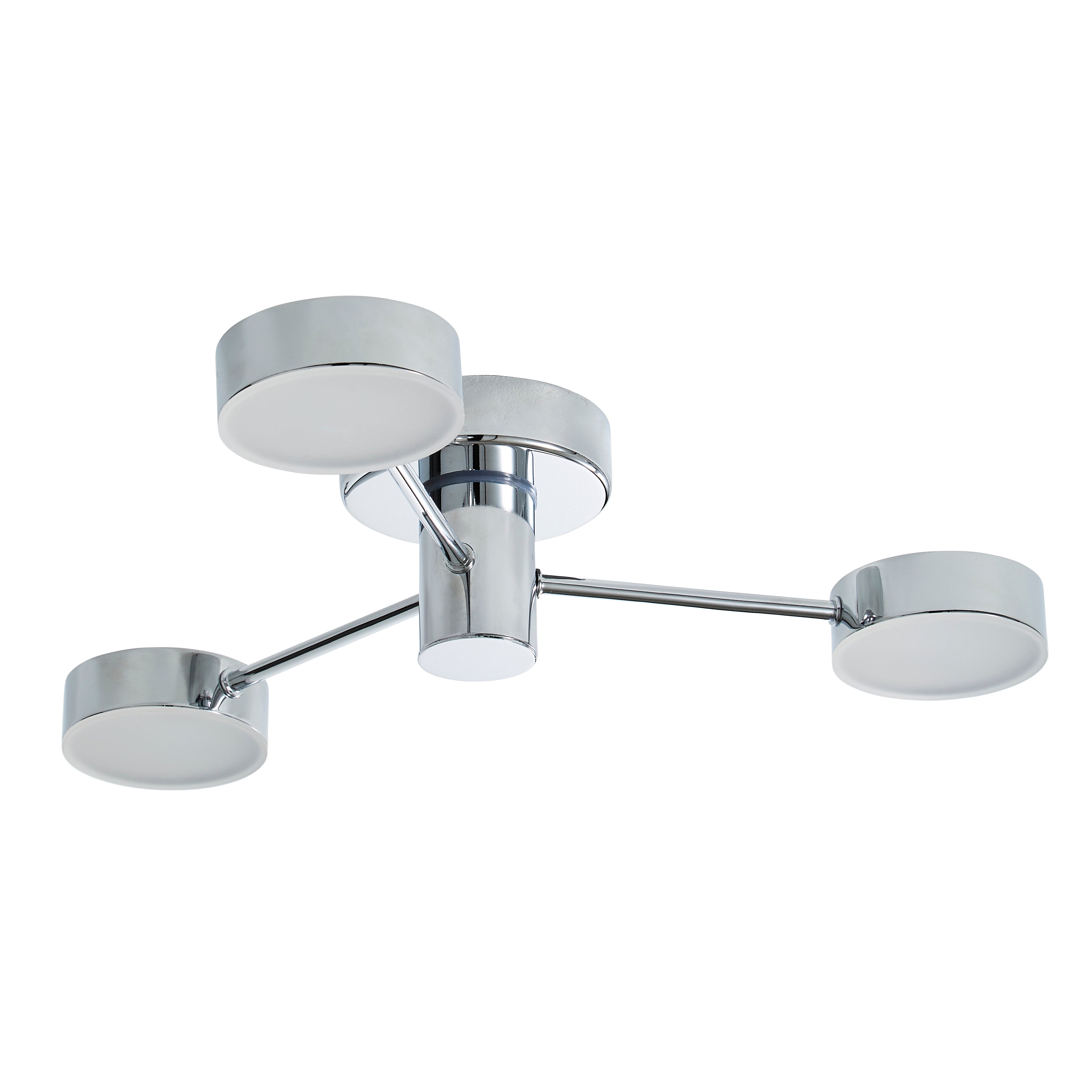 Forum SPA-36310-CHR Edessa Small Bathroom Flush Ceiling Light, Chrome