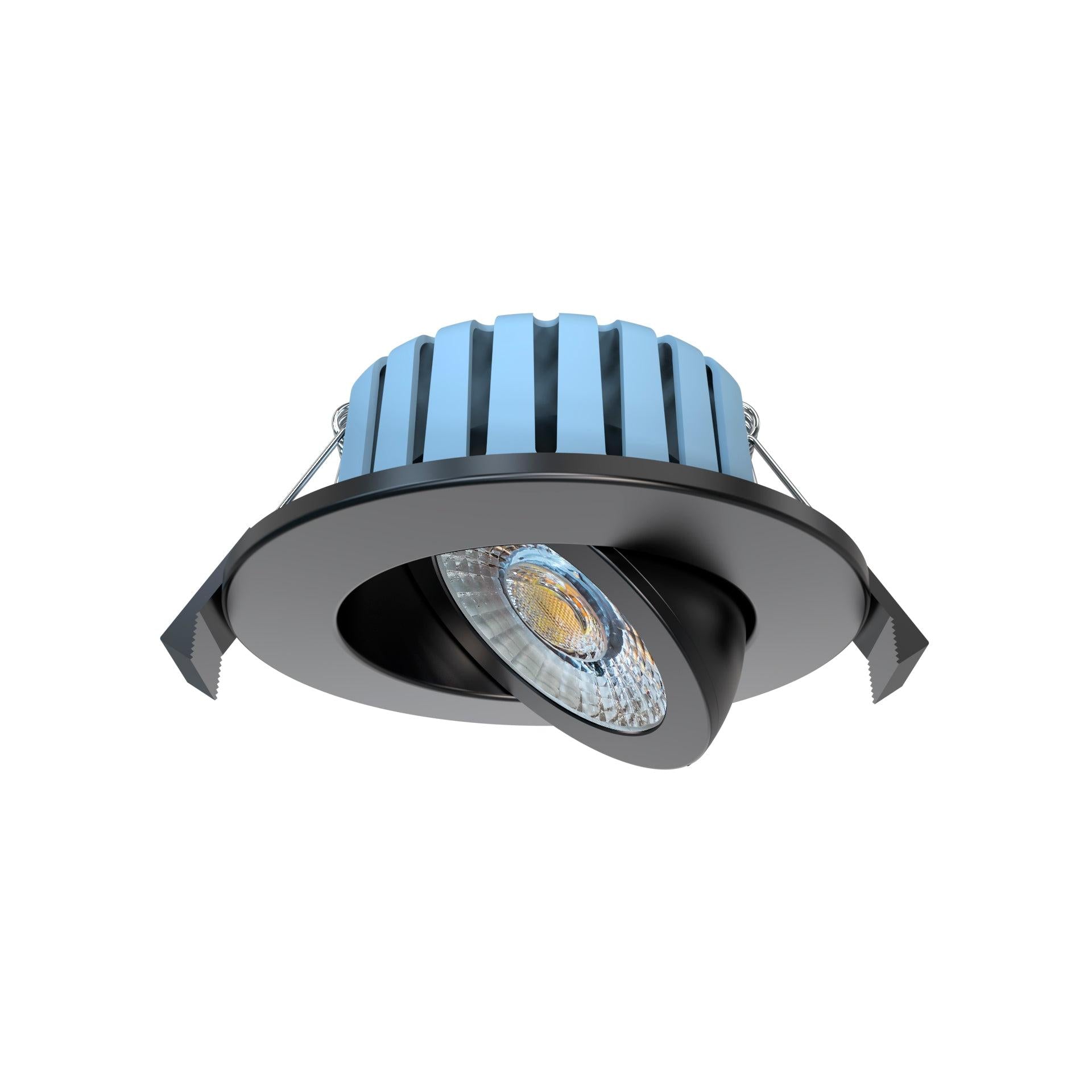 Forum SPA-41111-BLK Eden 7 Watt LED Adjustable IP65 Colour Changing Downlight, Black