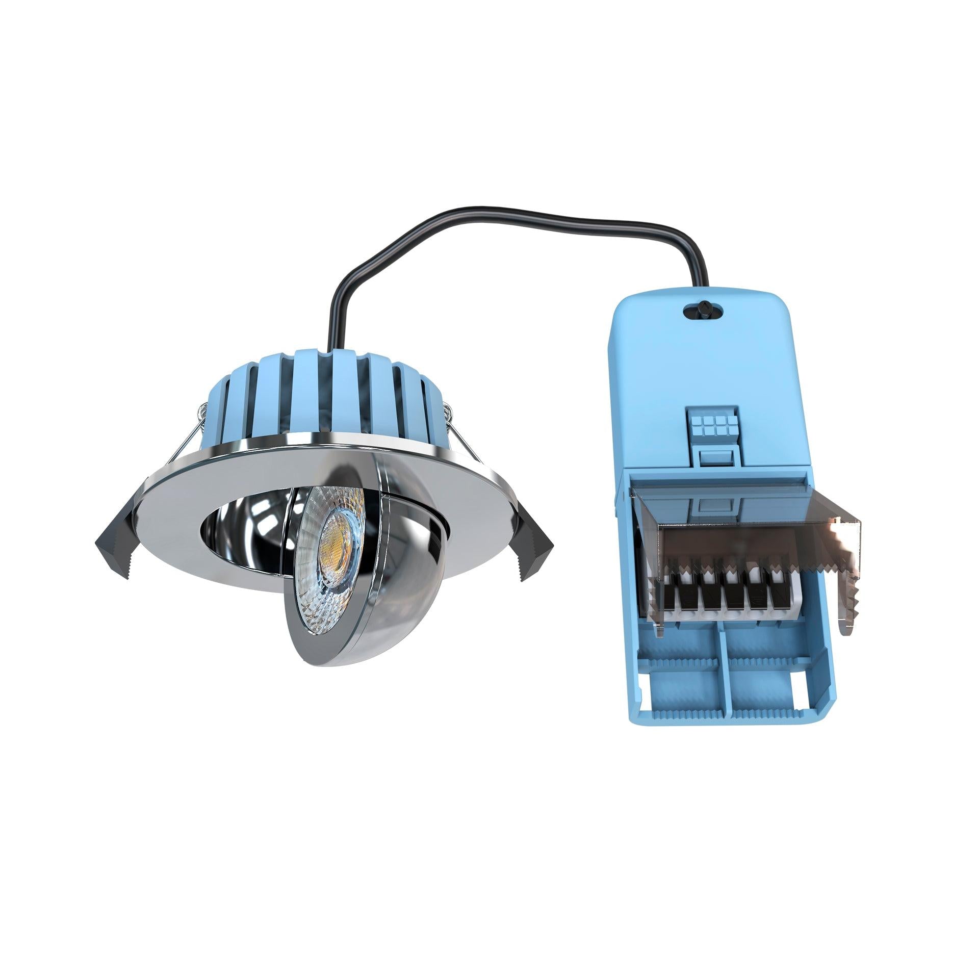 Forum SPA-41111-CHR Eden 7 Watt LED Adjustable IP65 Colour Changing Downlight, Chrome