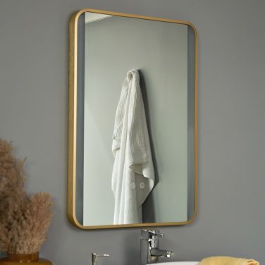 Forum SPA-44483 Lori CCT LED Bathroom Mirror with Motion Sensor and Demist - Satin Brass