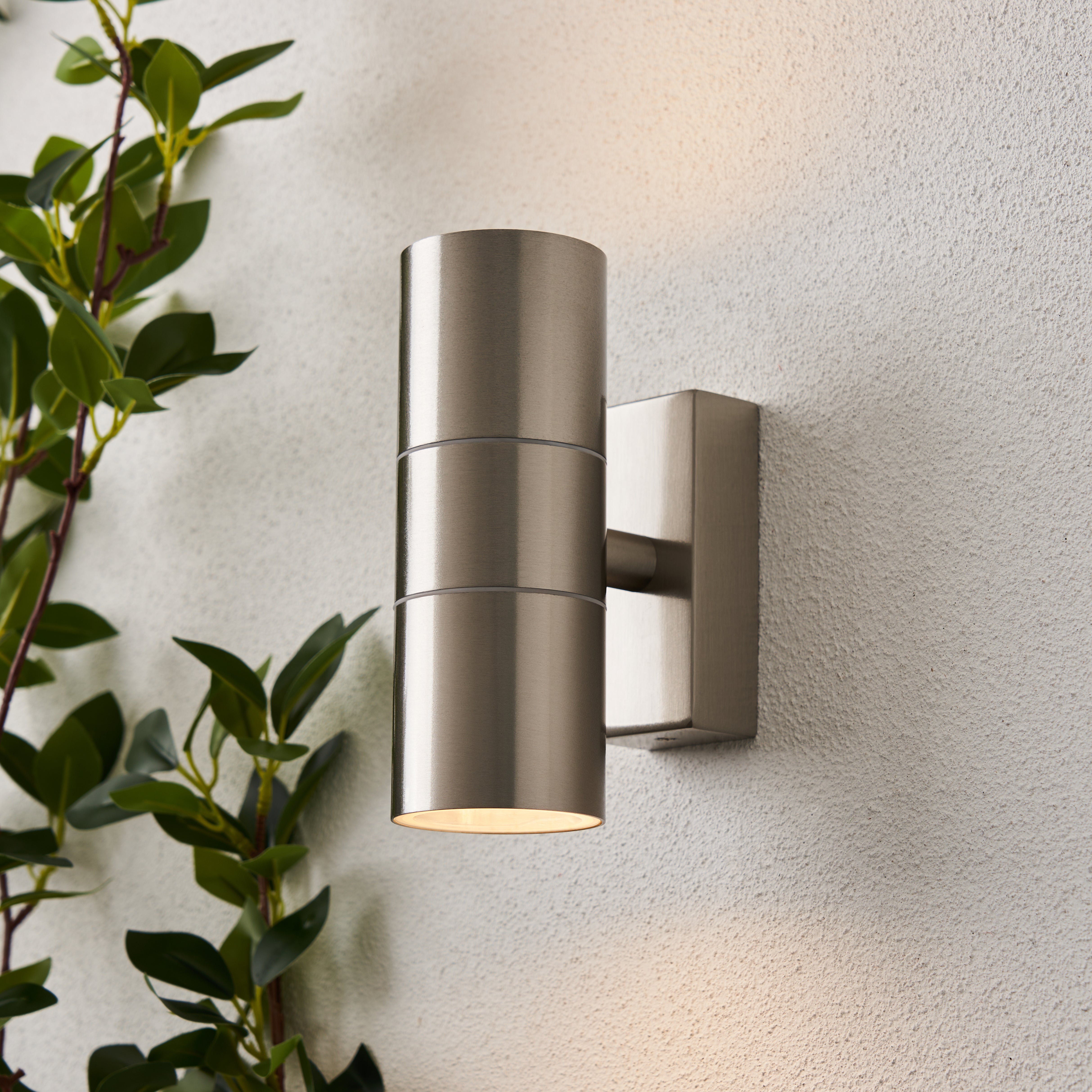 Forum ZN-20941-SST-65 Leto 2 Light Up and Down Outdoor Wall Light - Stainless Steel