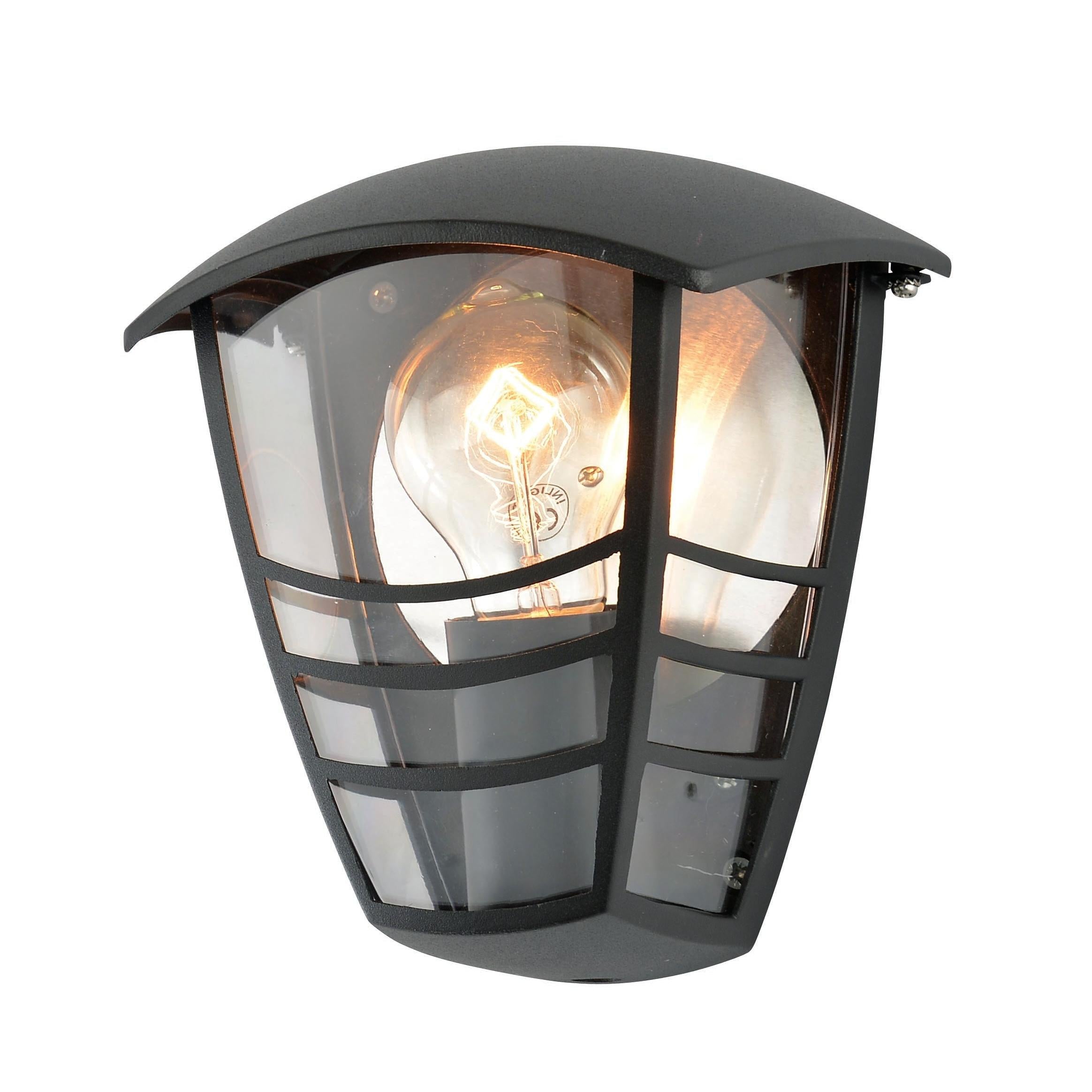 Forum ZN-25464-BLK Perdita Outdoor 1 Light Die Cast Half Wall Lantern - Black