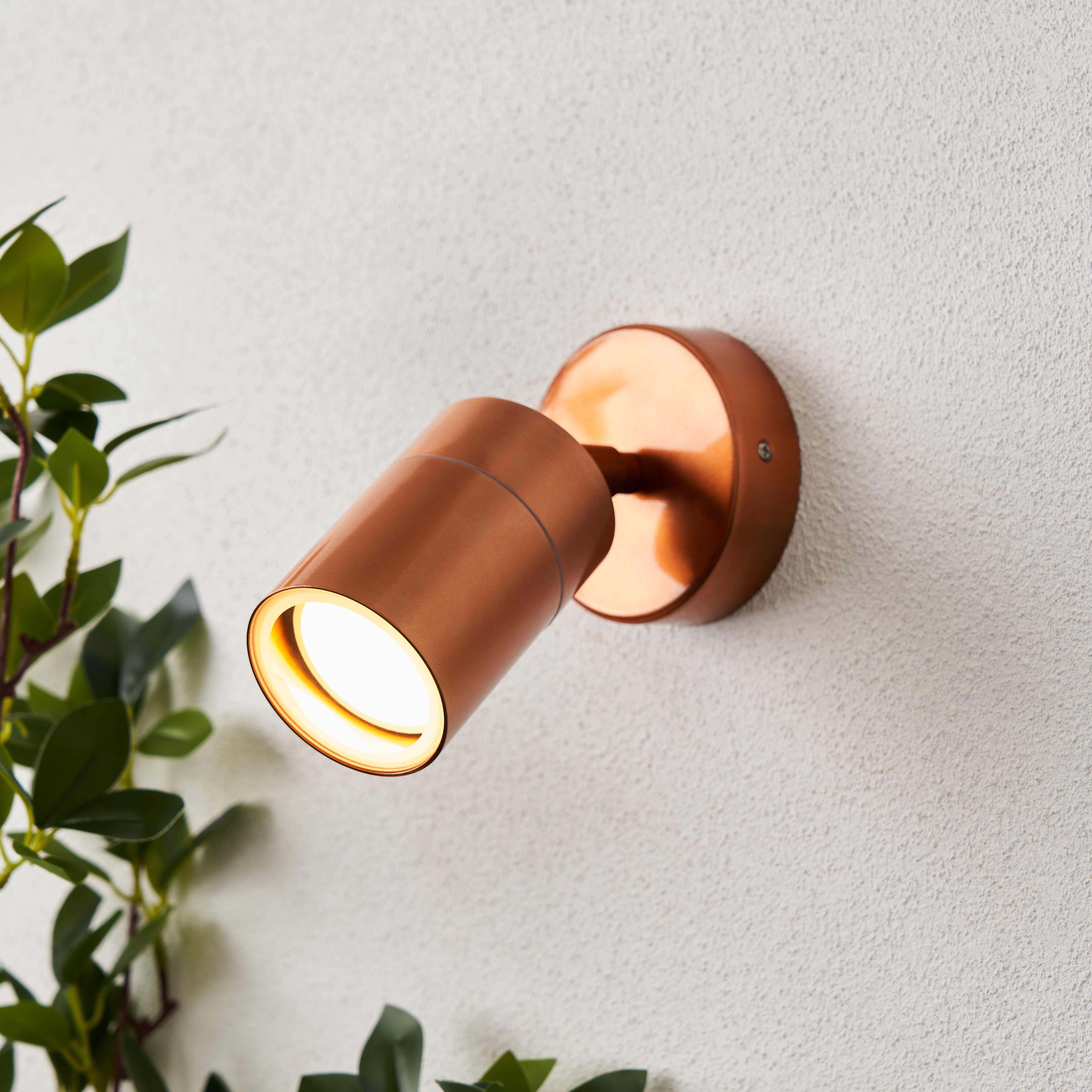 Forum ZN-26536-COP-65 Leto 1 Light Adjustable IP65 Outdoor Wall Light - Copper