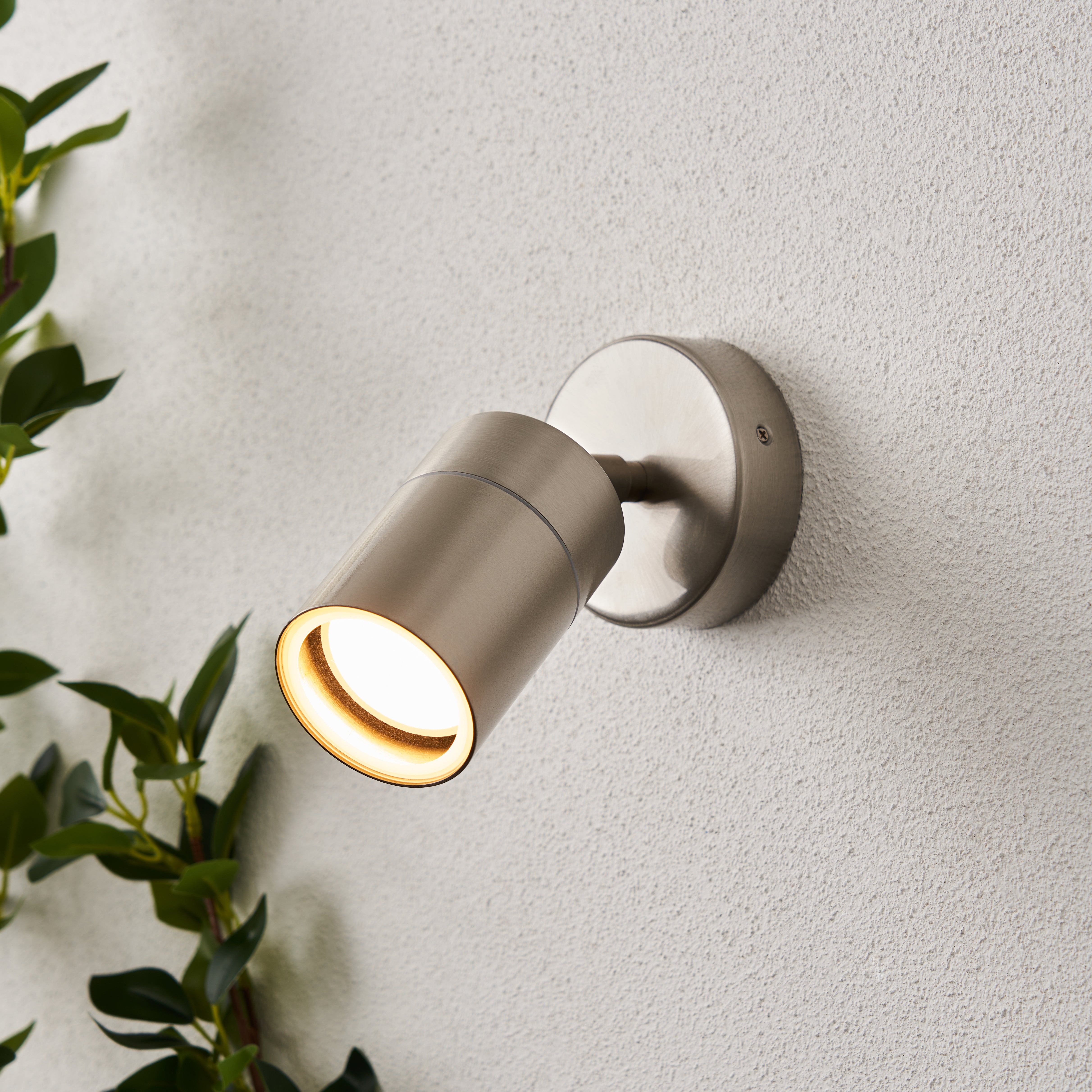 Forum ZN-26536-SST-65 Leto 1 Light Adjustable IP65 Outdoor Wall Light - Stainless Steel