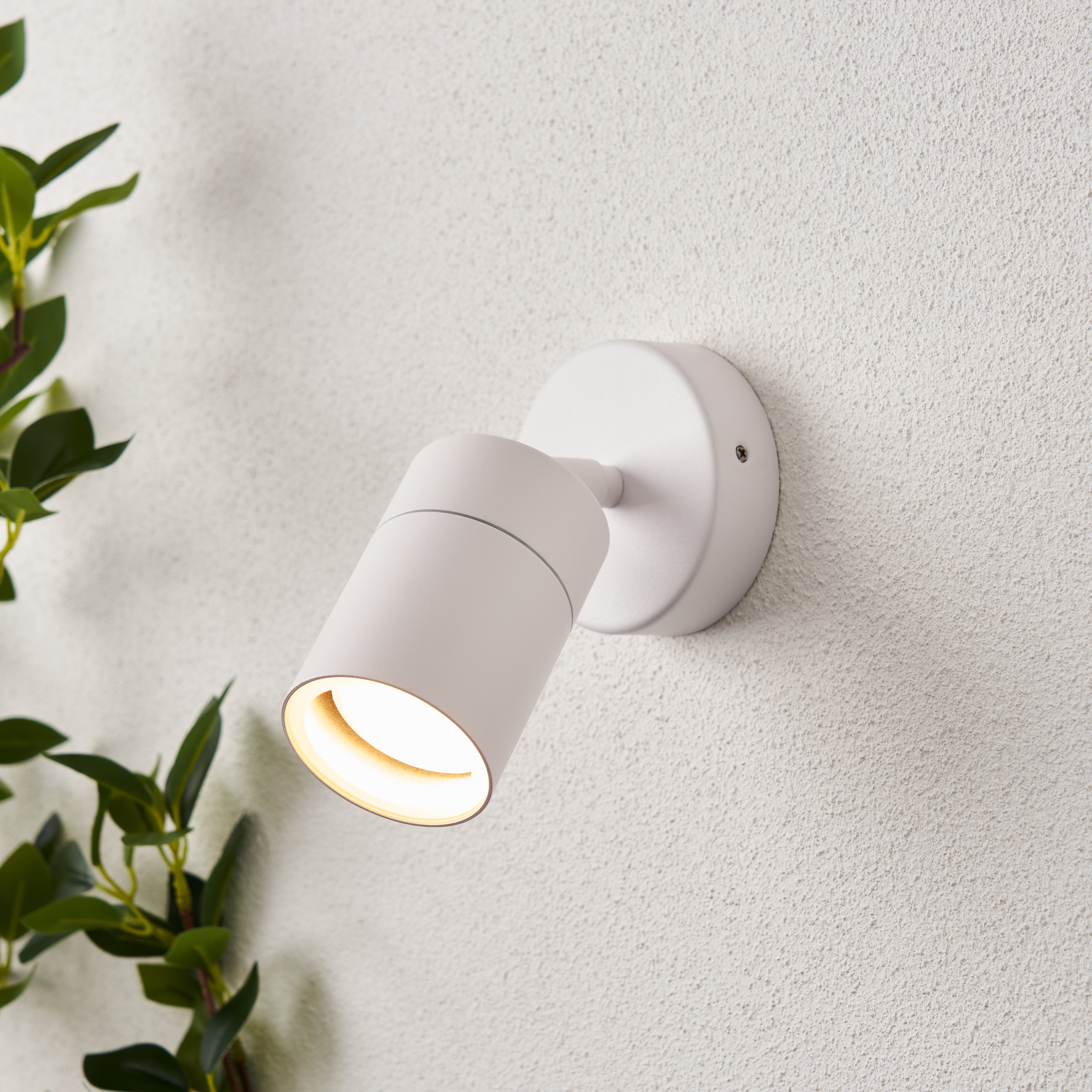 Forum ZN-26536-WHT-65 Leto 1 Light Adjustable IP65 Outdoor Wall Light - White